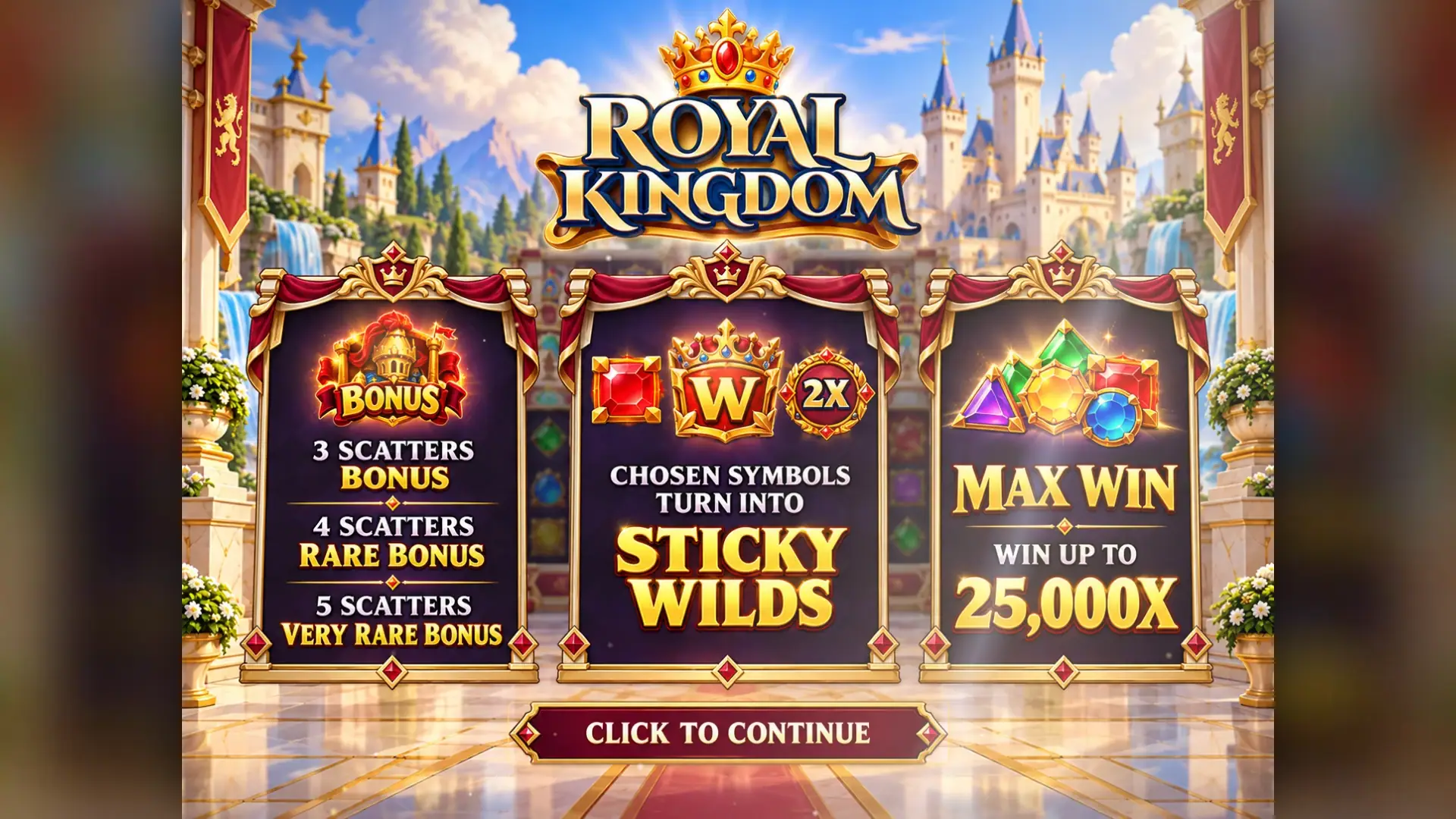 Royal Kingdom slot intro screen