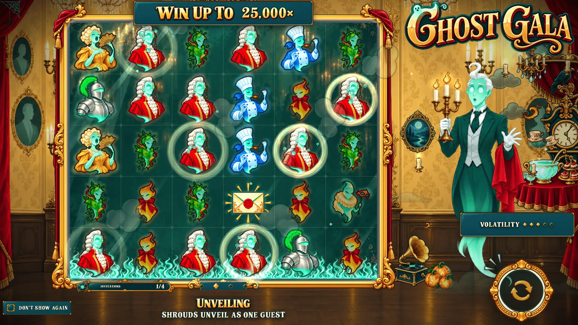 Ghost Gala slot intro screen