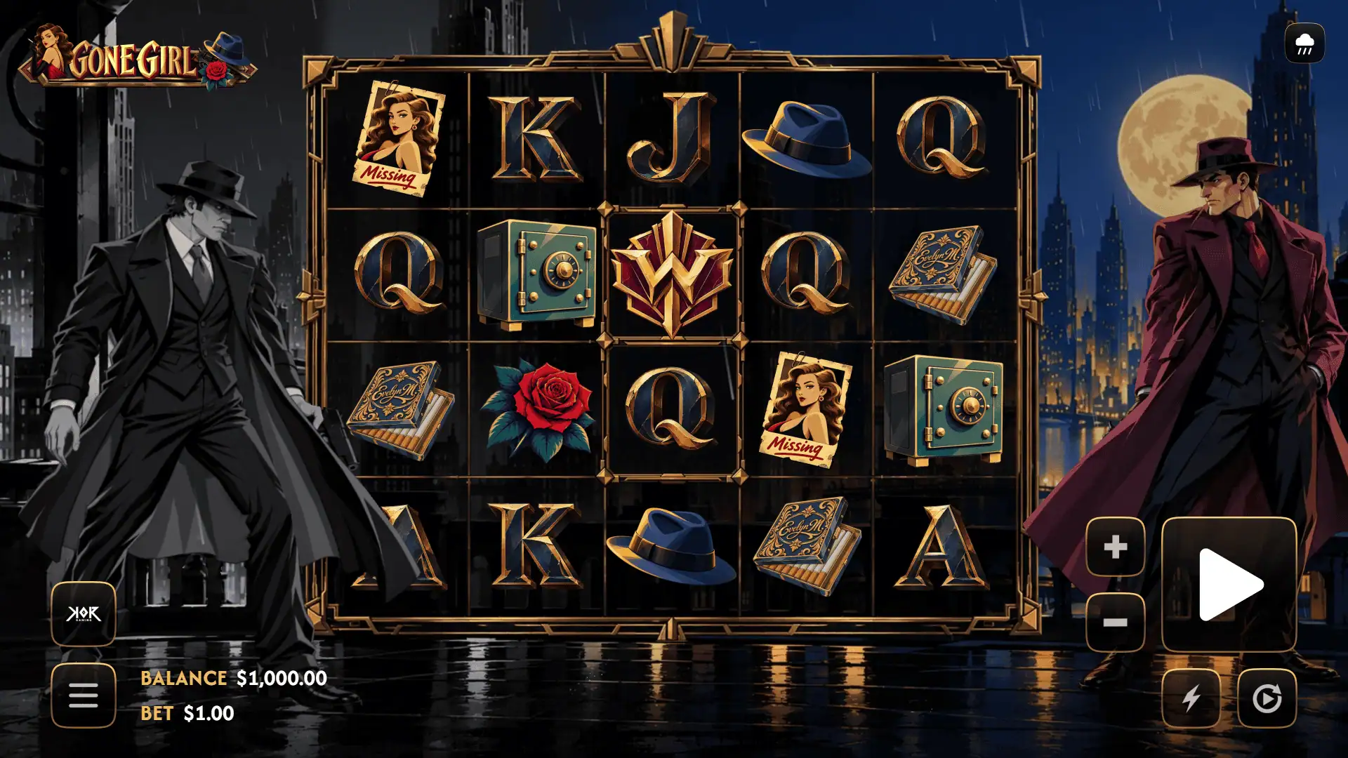 Gone Girl slot gameplay reels