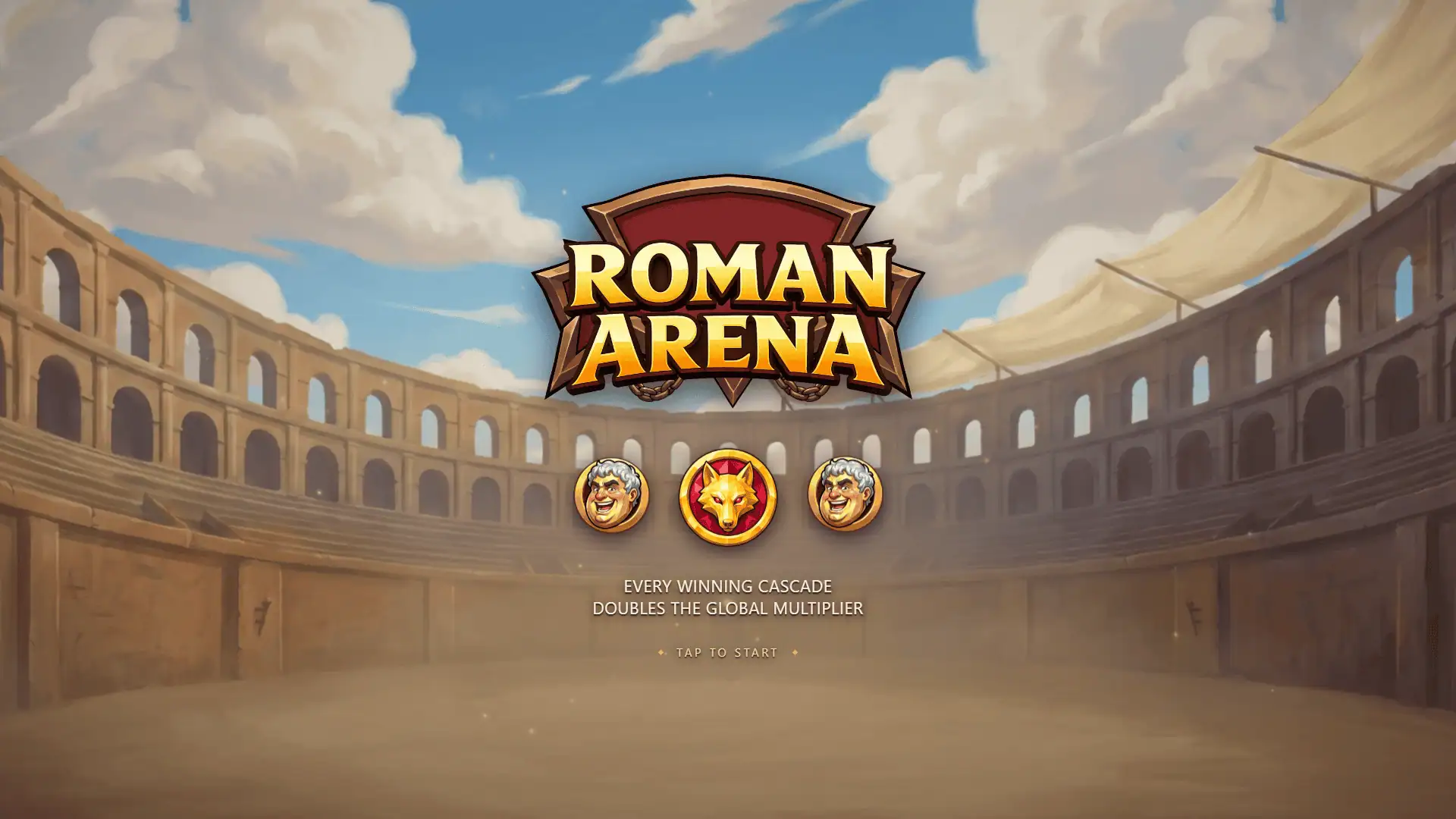 Roman Arena slot intro screen