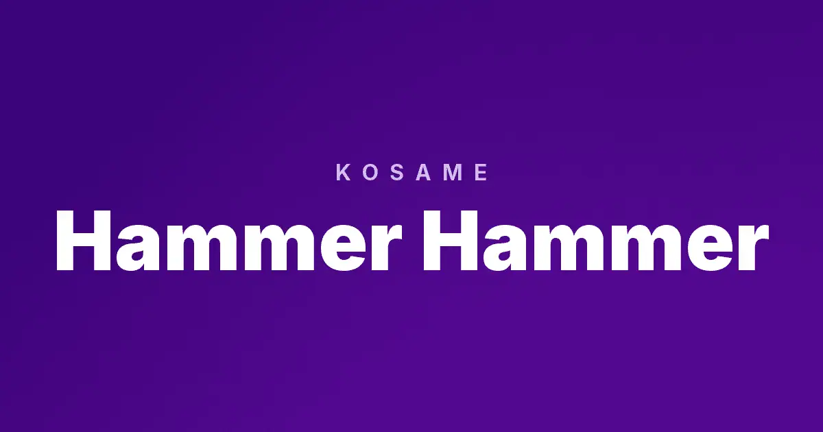 Hammer Hammer slot cover image