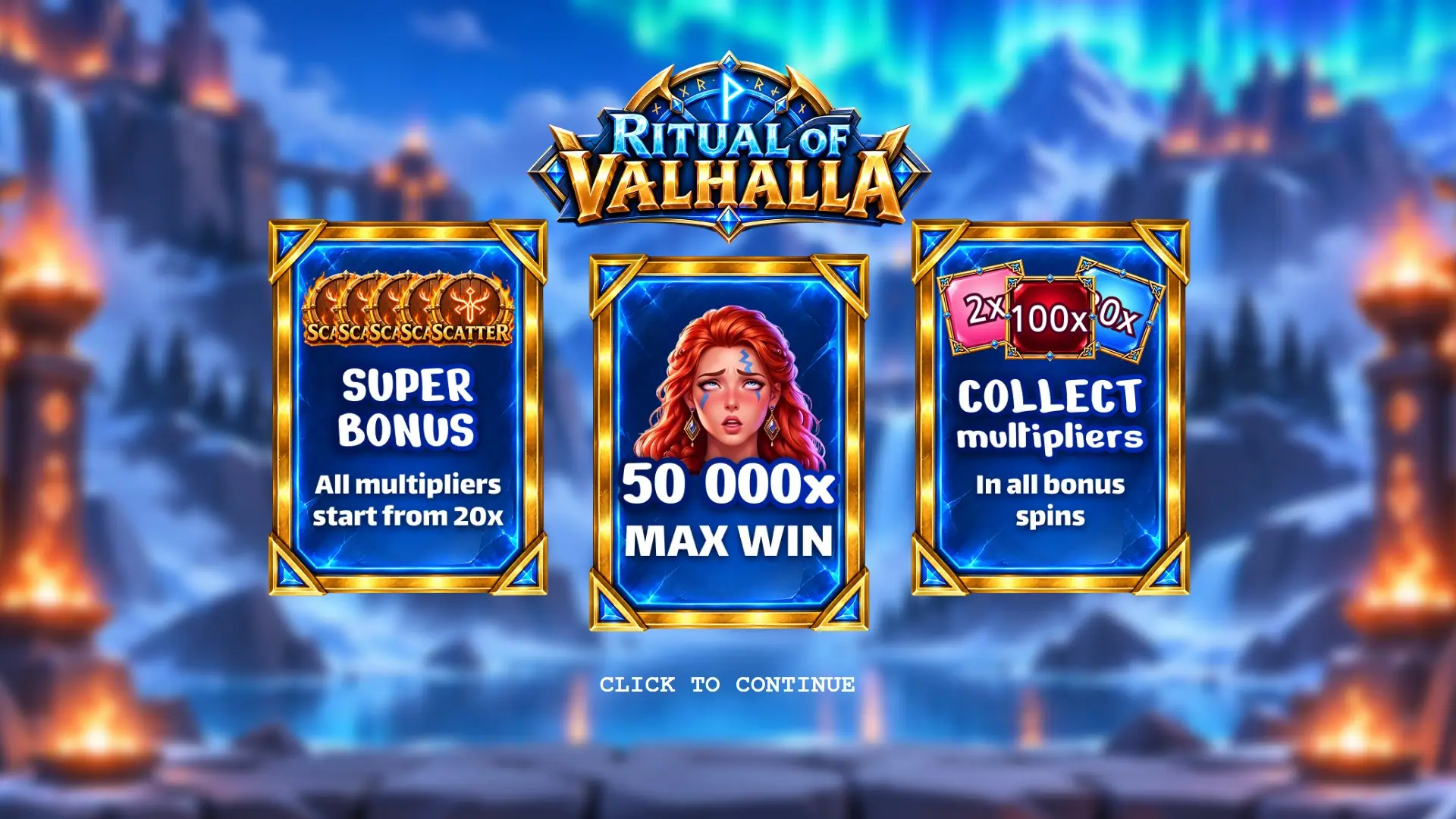 Ritual of Valhalla slot intro screen