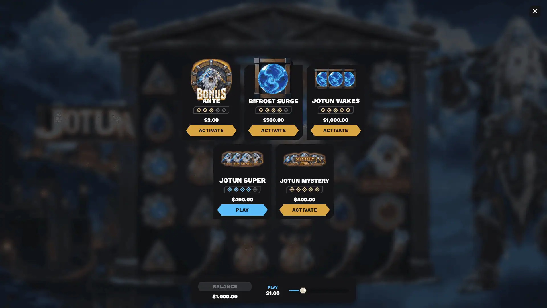 Jotun bonus buy menu
