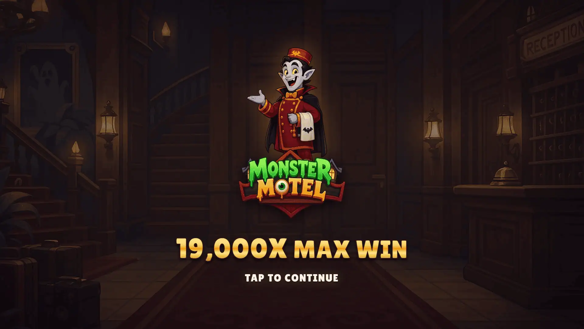 Monster Motel slot intro screen