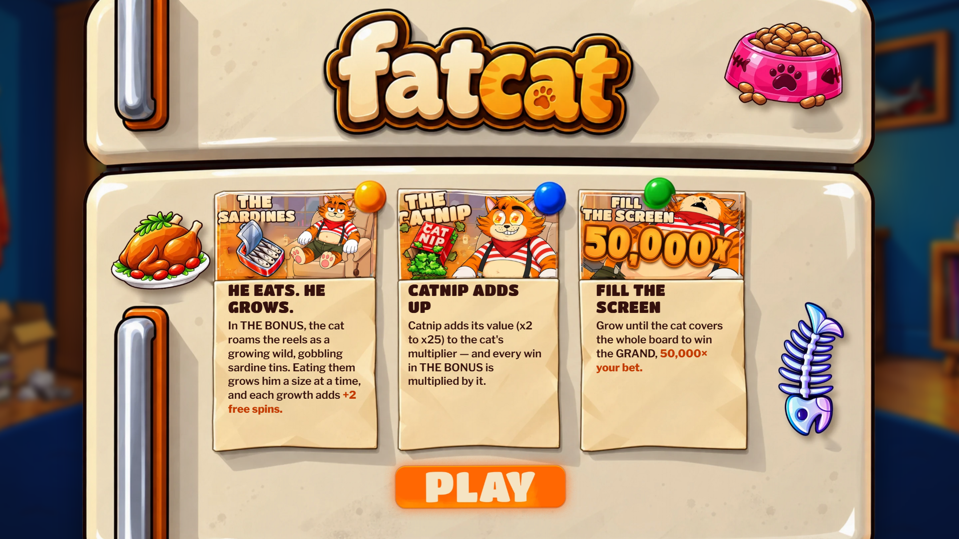 Fat Cat slot intro screen