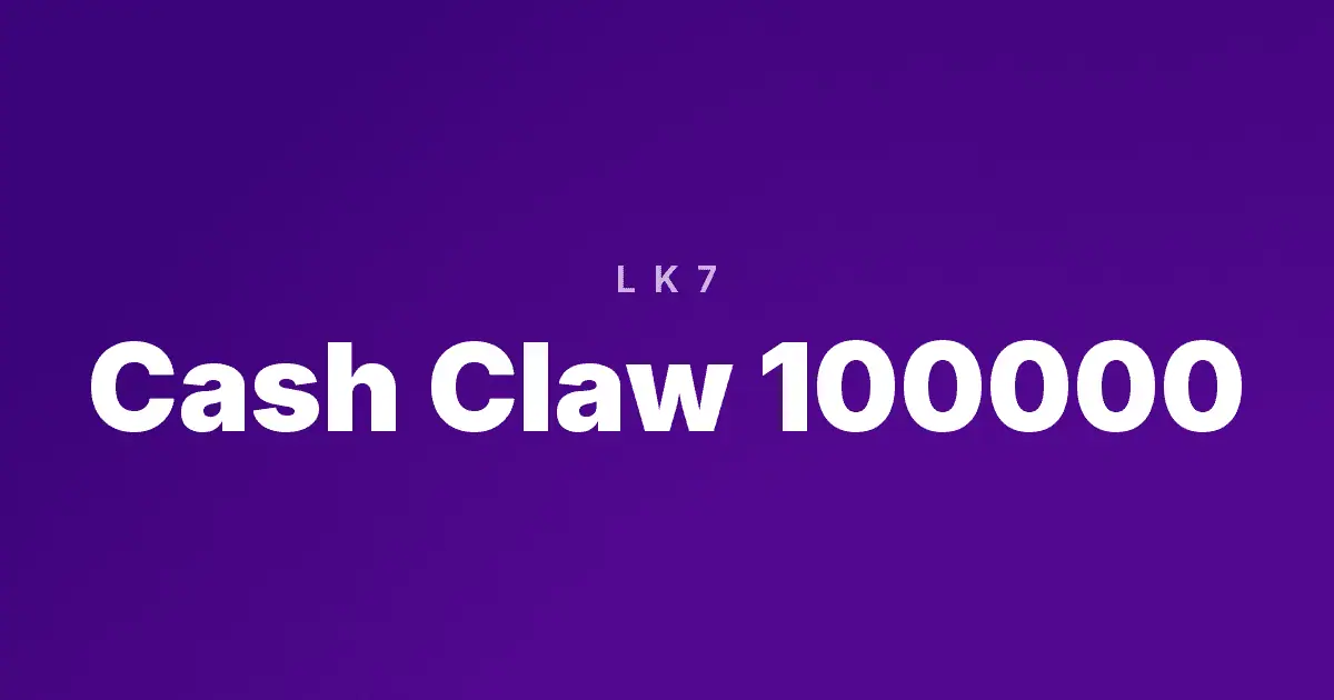 Cash Claw 100000 slot cover image