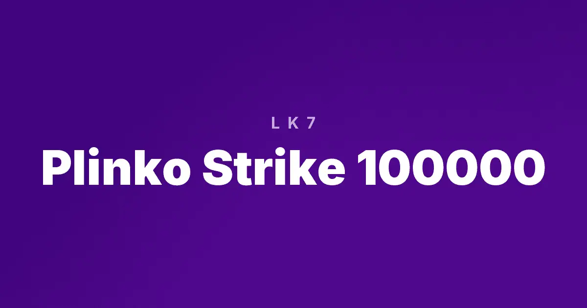 Plinko Strike 100000 slot cover image