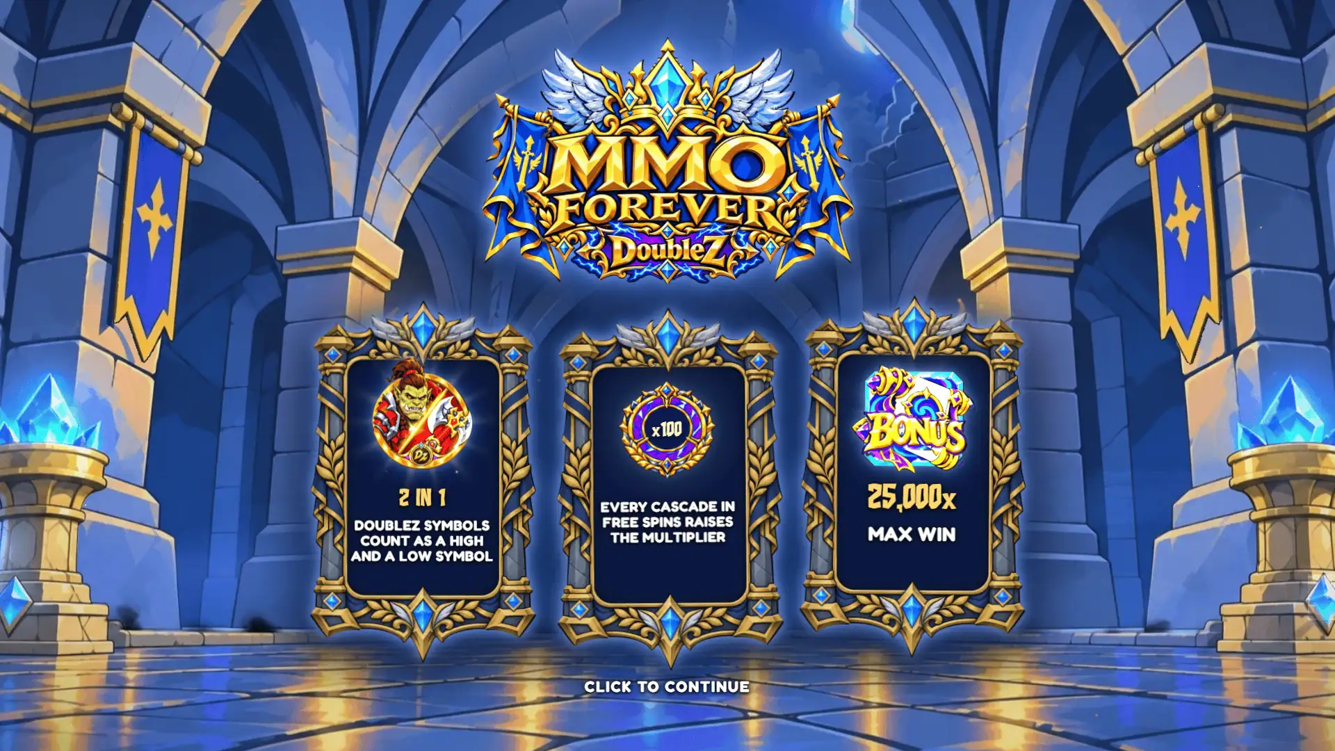 MMO Forever slot intro screen