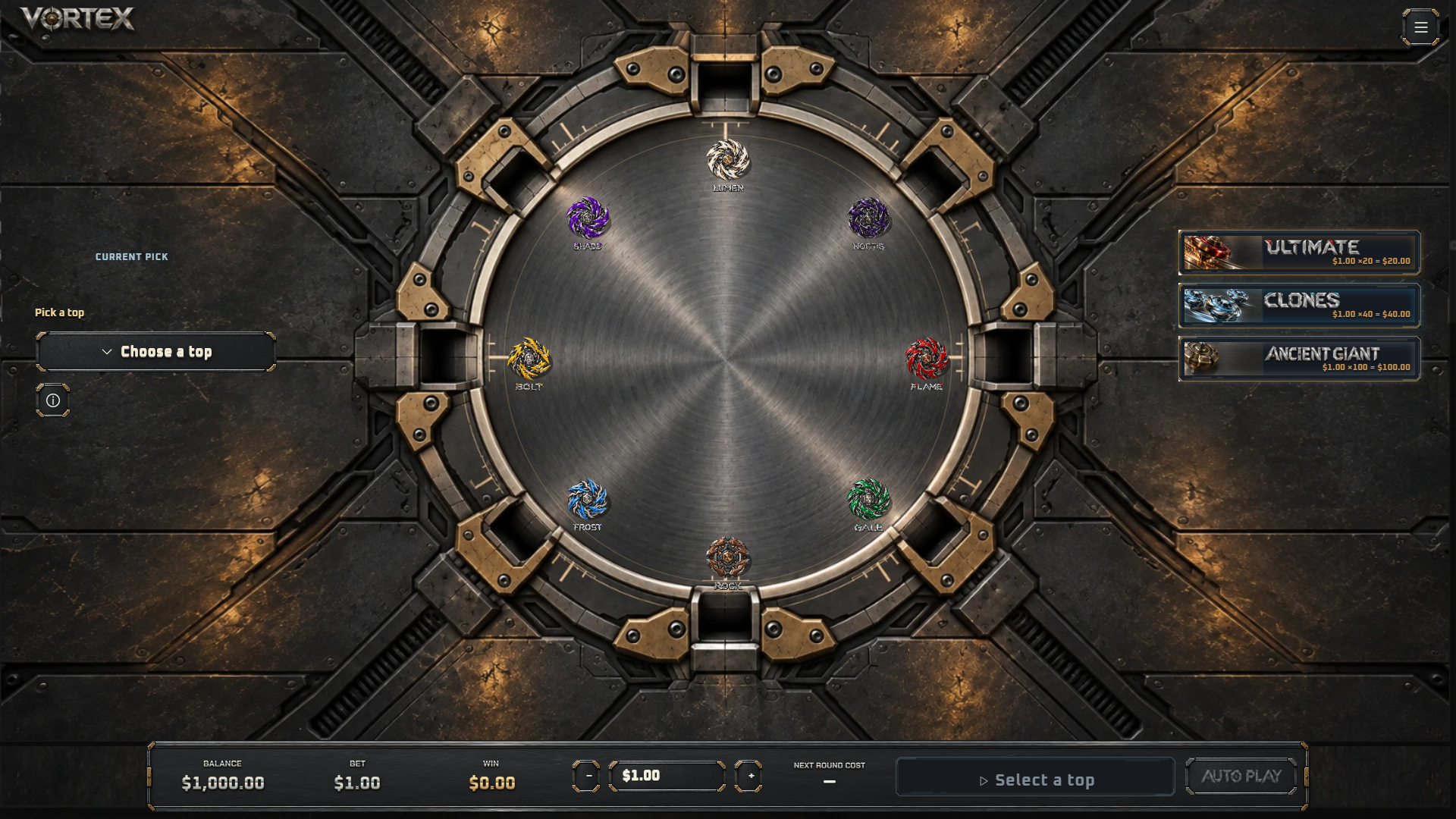 Vortex slot gameplay battle arena