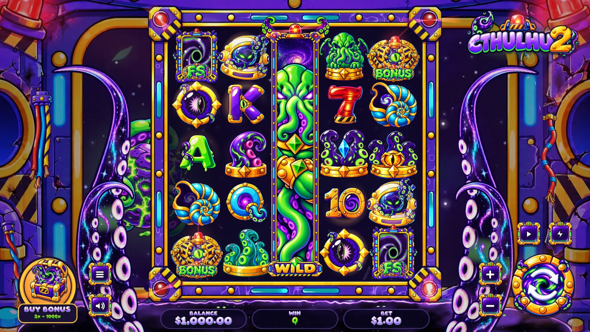 Cthulhu 2 slot gameplay reels