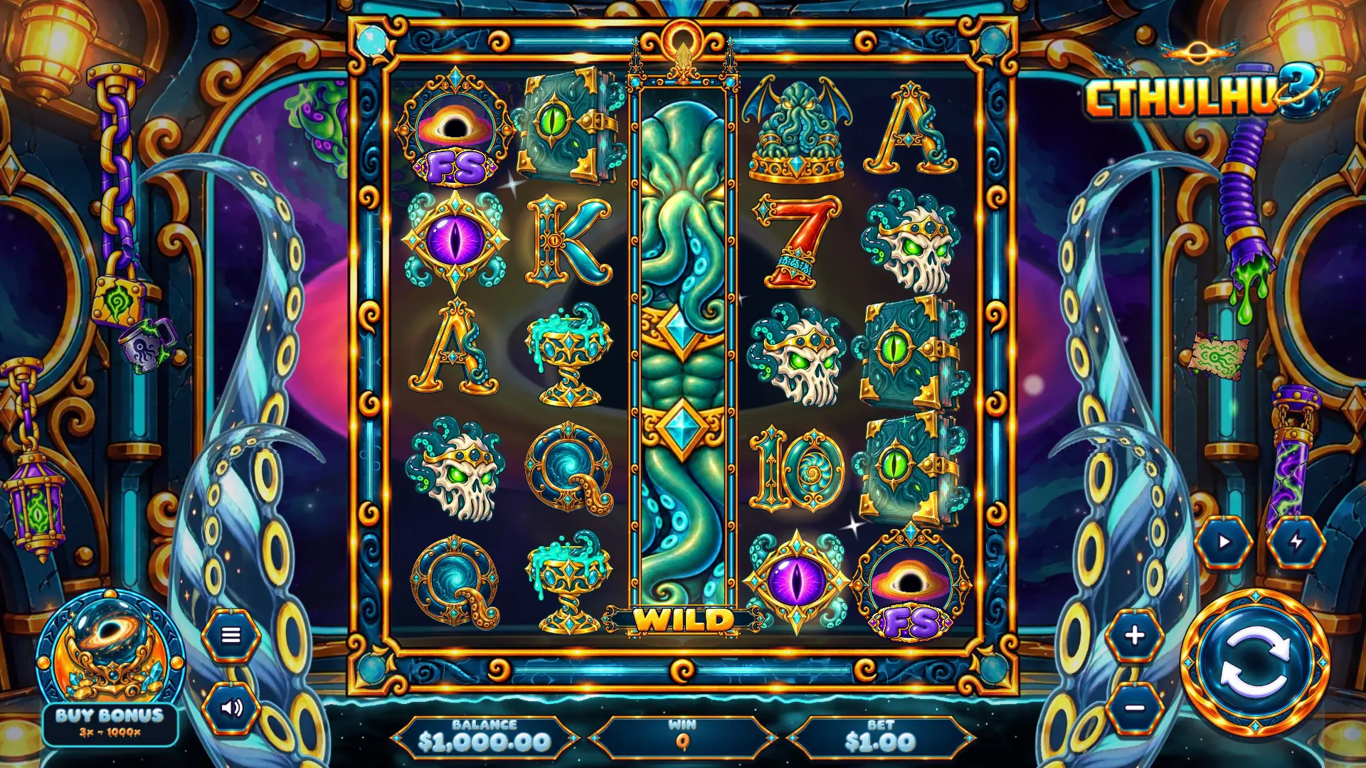 Cthulhu 3 slot gameplay reels