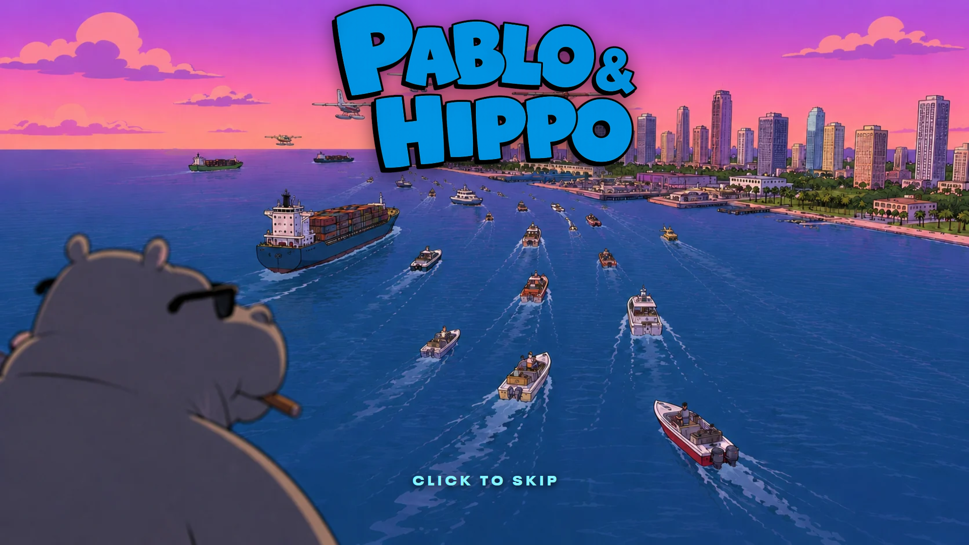 Pablo & Hippo slot intro screen
