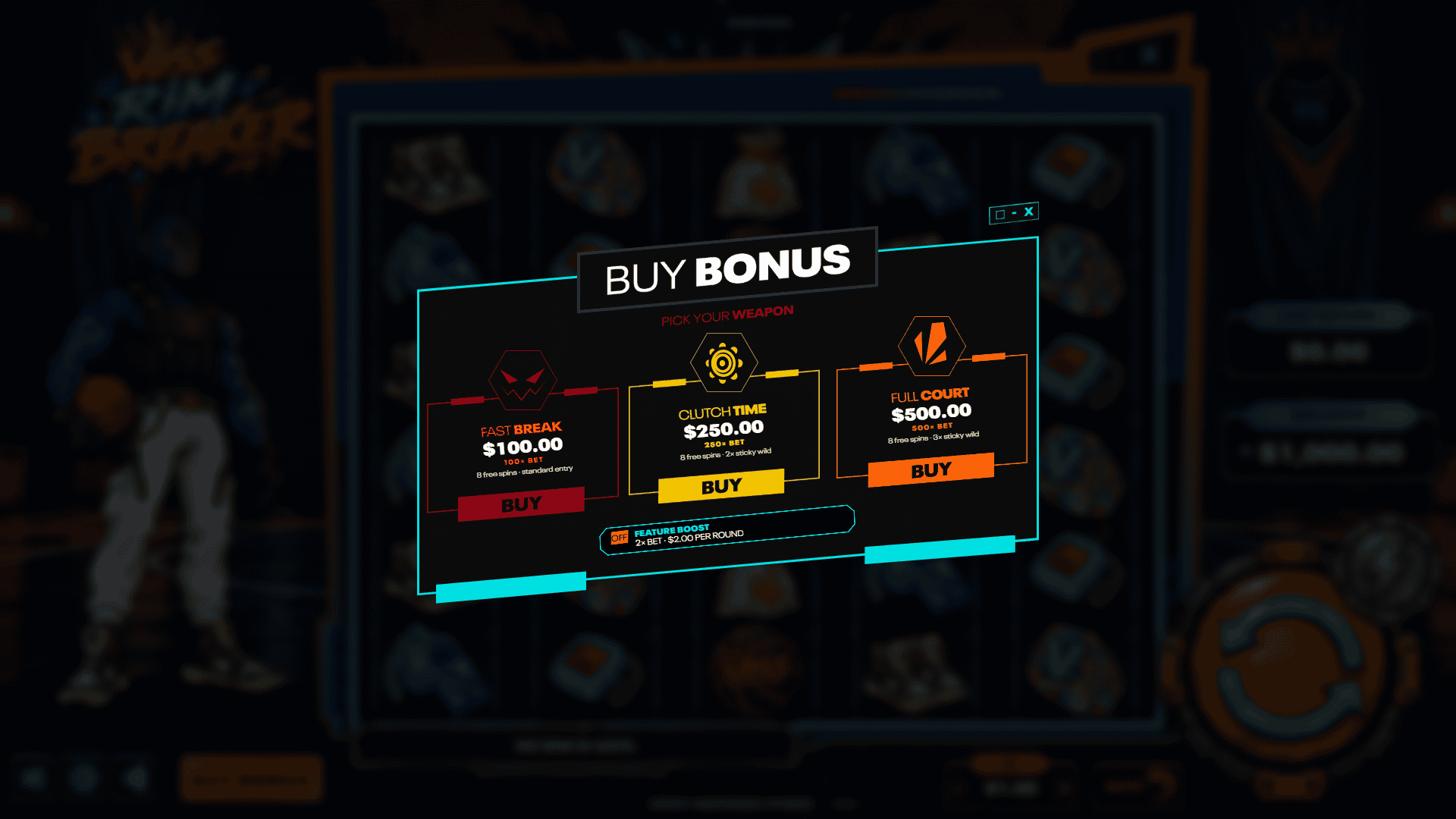 Voss Rim Breaker bonus buy menu