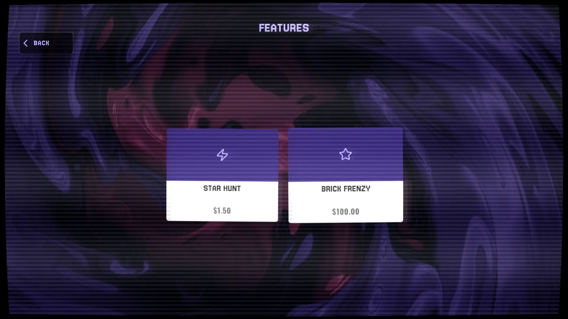 Super Brick Breaker bonus buy menu