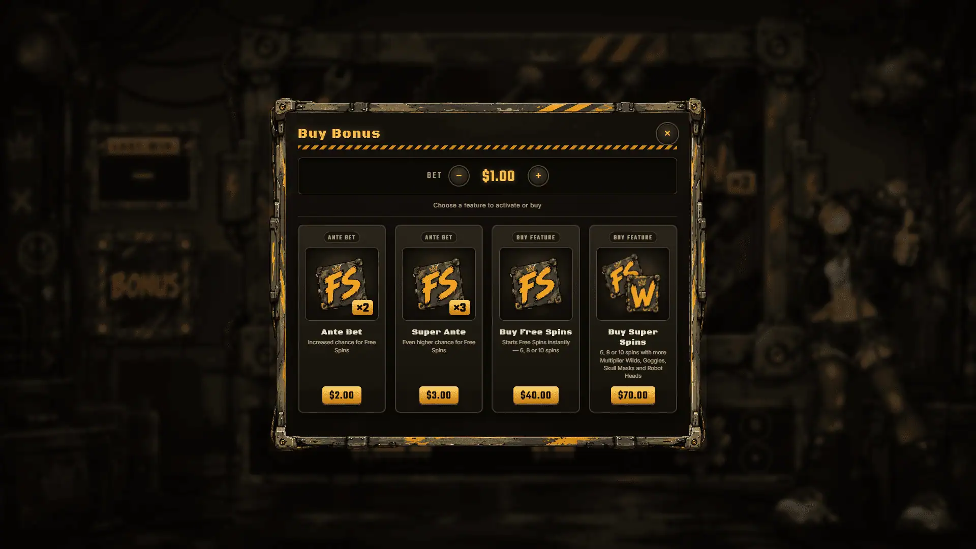 Rustbound bonus buy menu