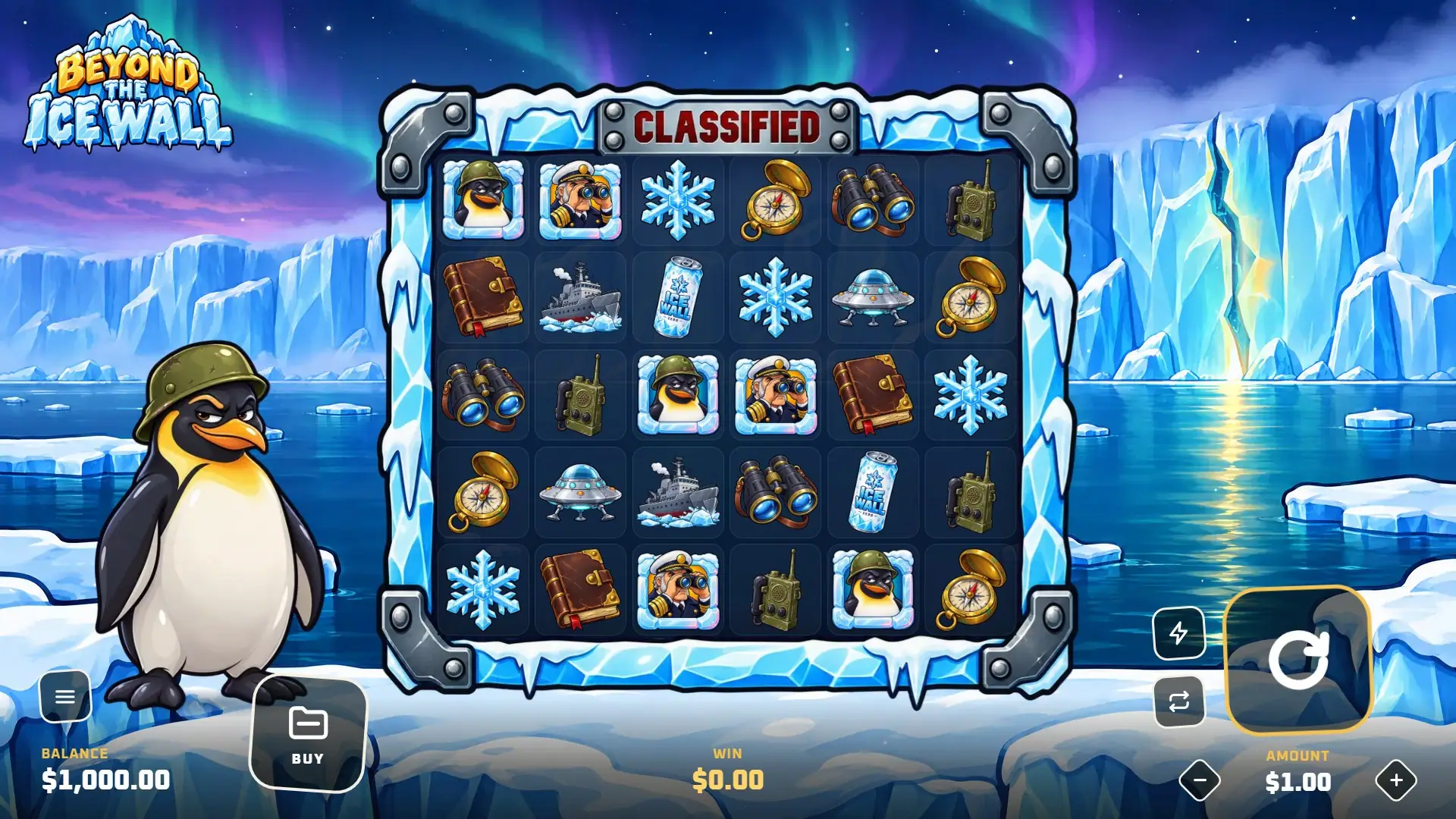 Beyond The Ice Wall slot gameplay reels