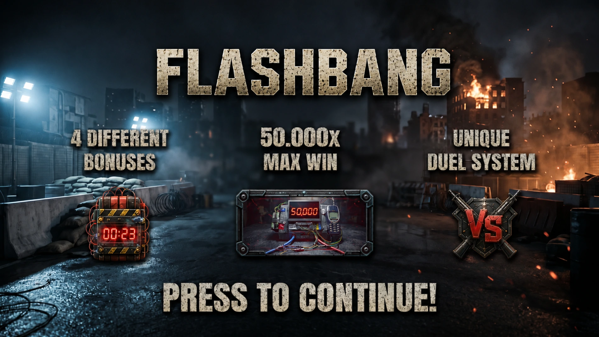 Flashbang slot intro screen