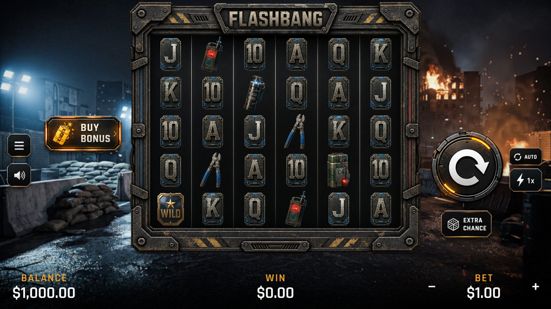 Flashbang slot gameplay reels