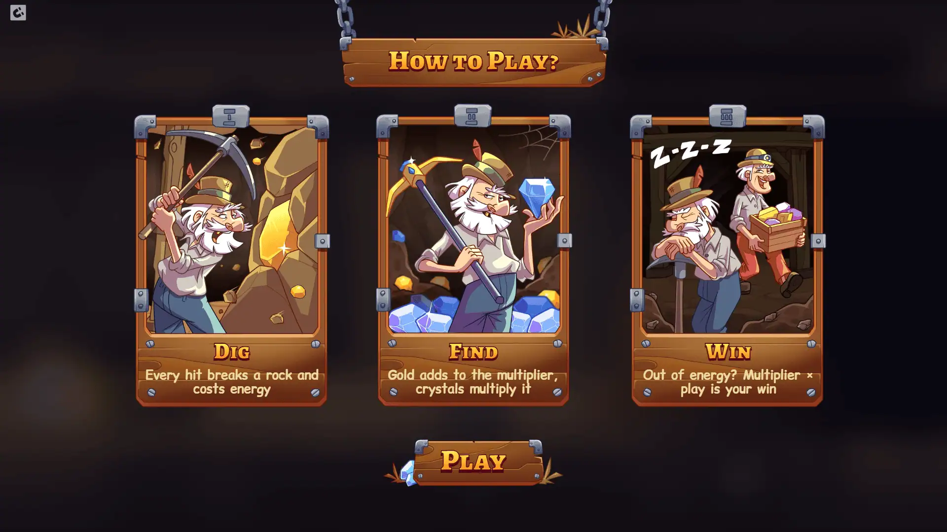 Big Dig slot intro screen