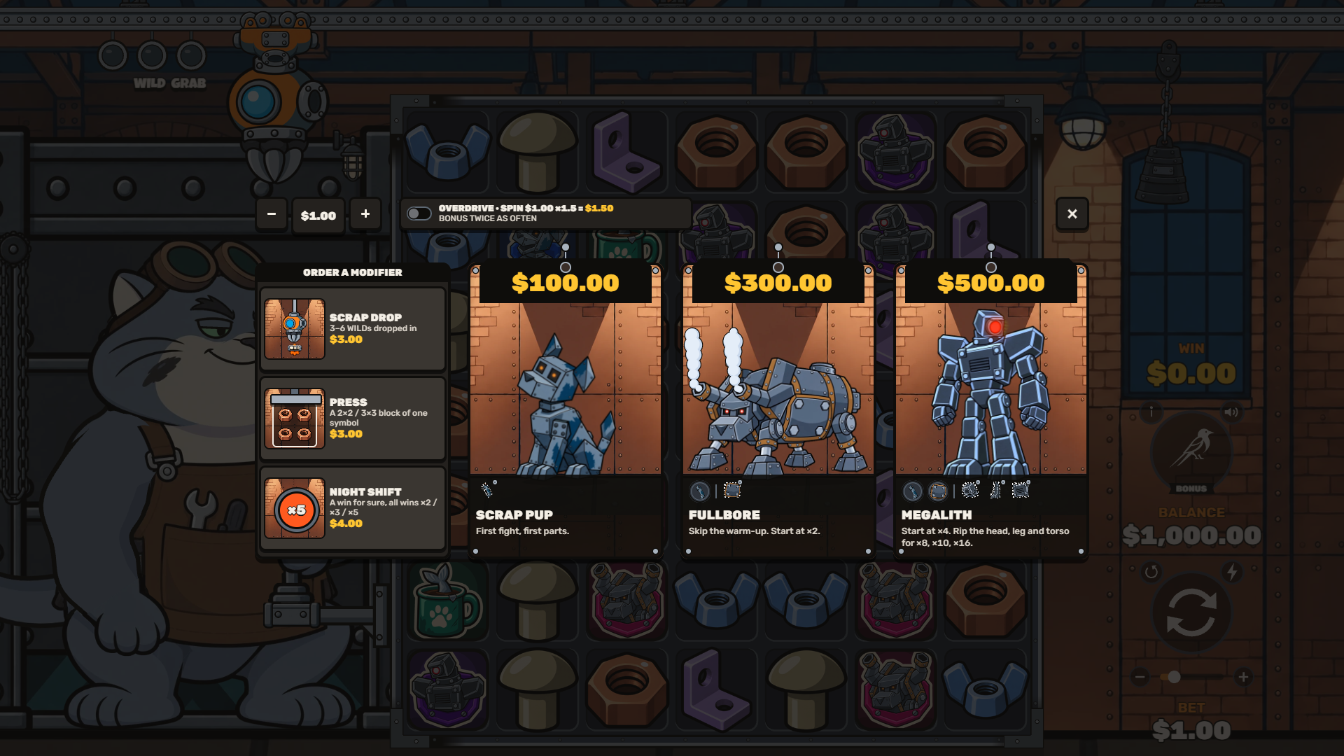 Clawshop bonus buy menu