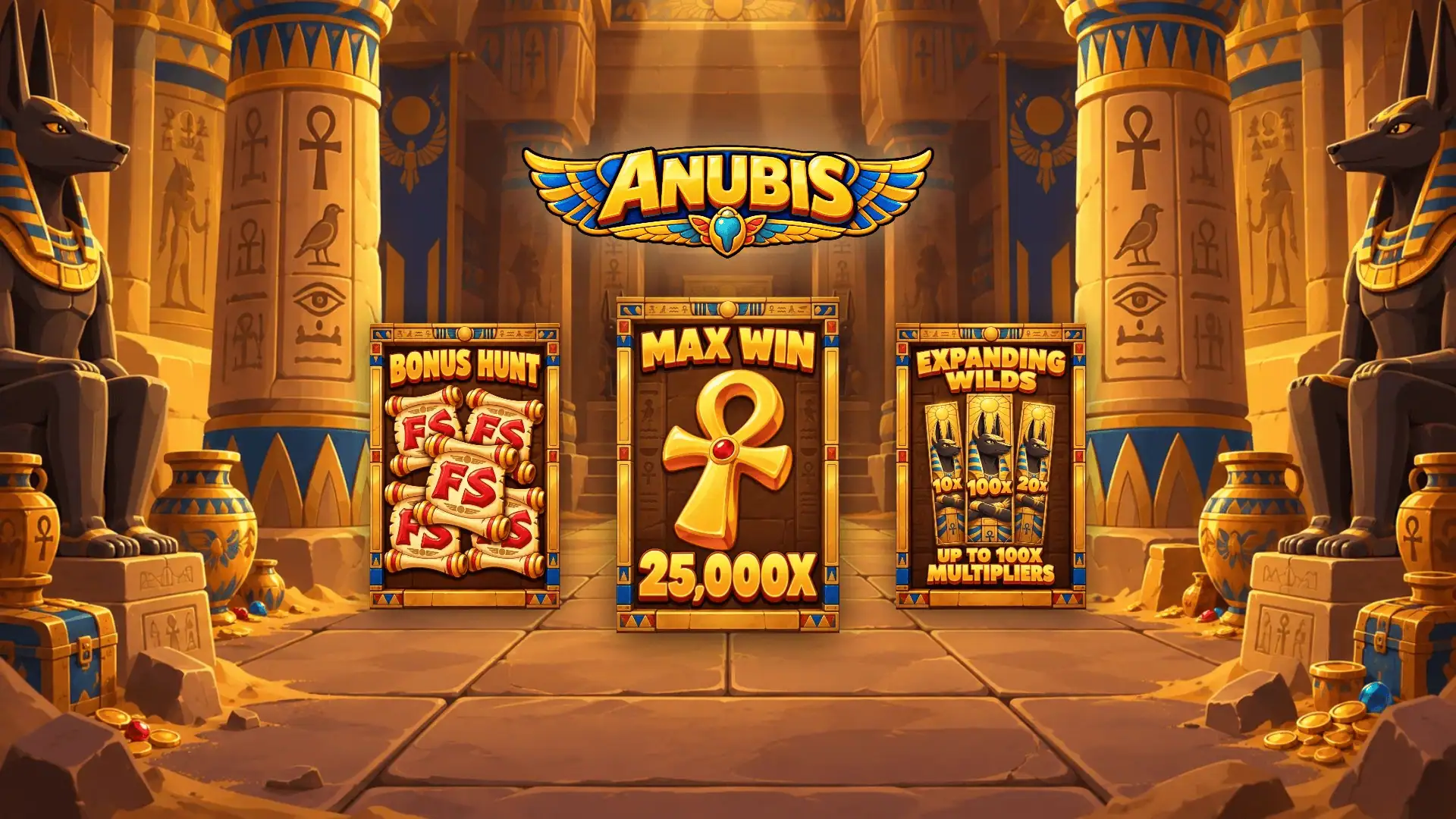 Anubis slot intro screen