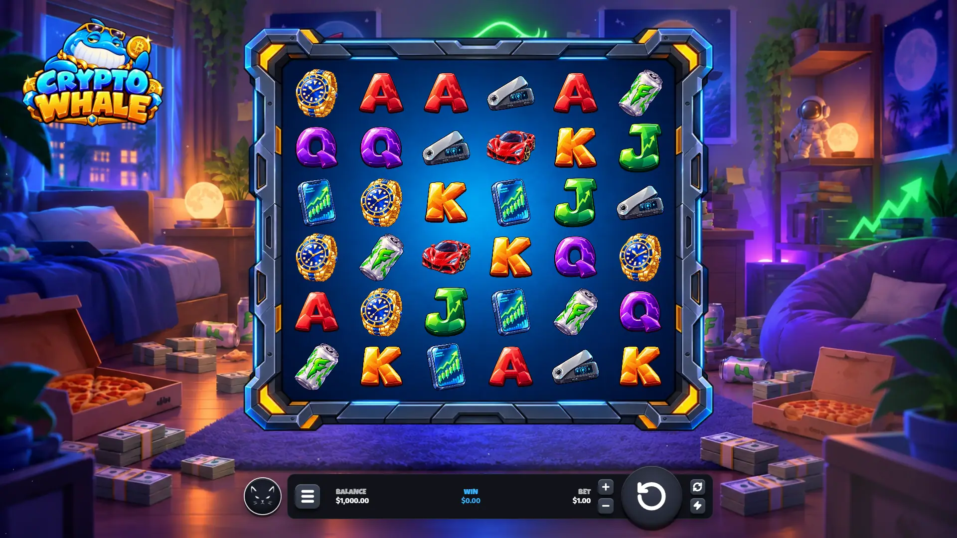 Crypto Whale slot gameplay reels