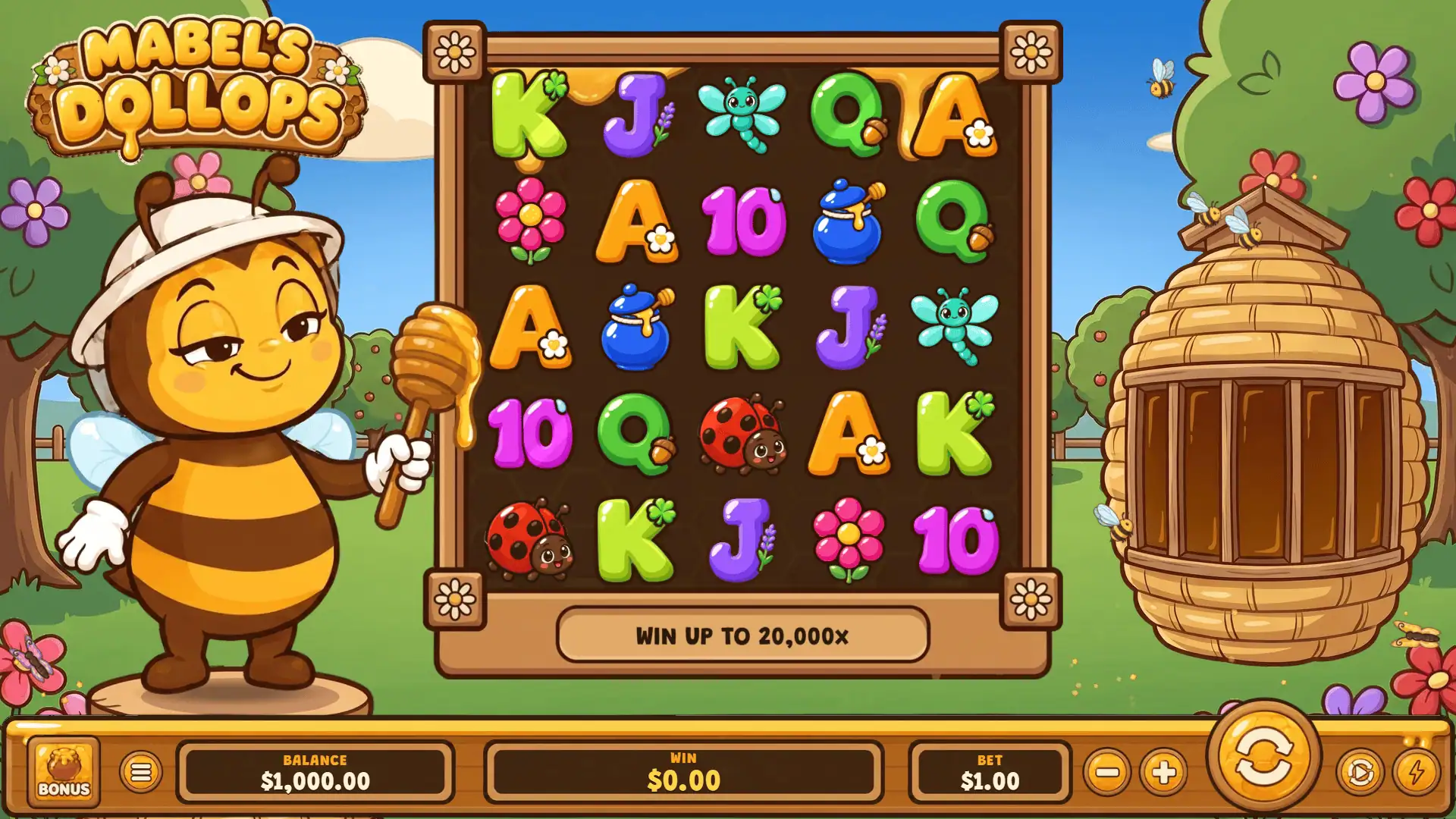 Mabels Dollops slot gameplay reels