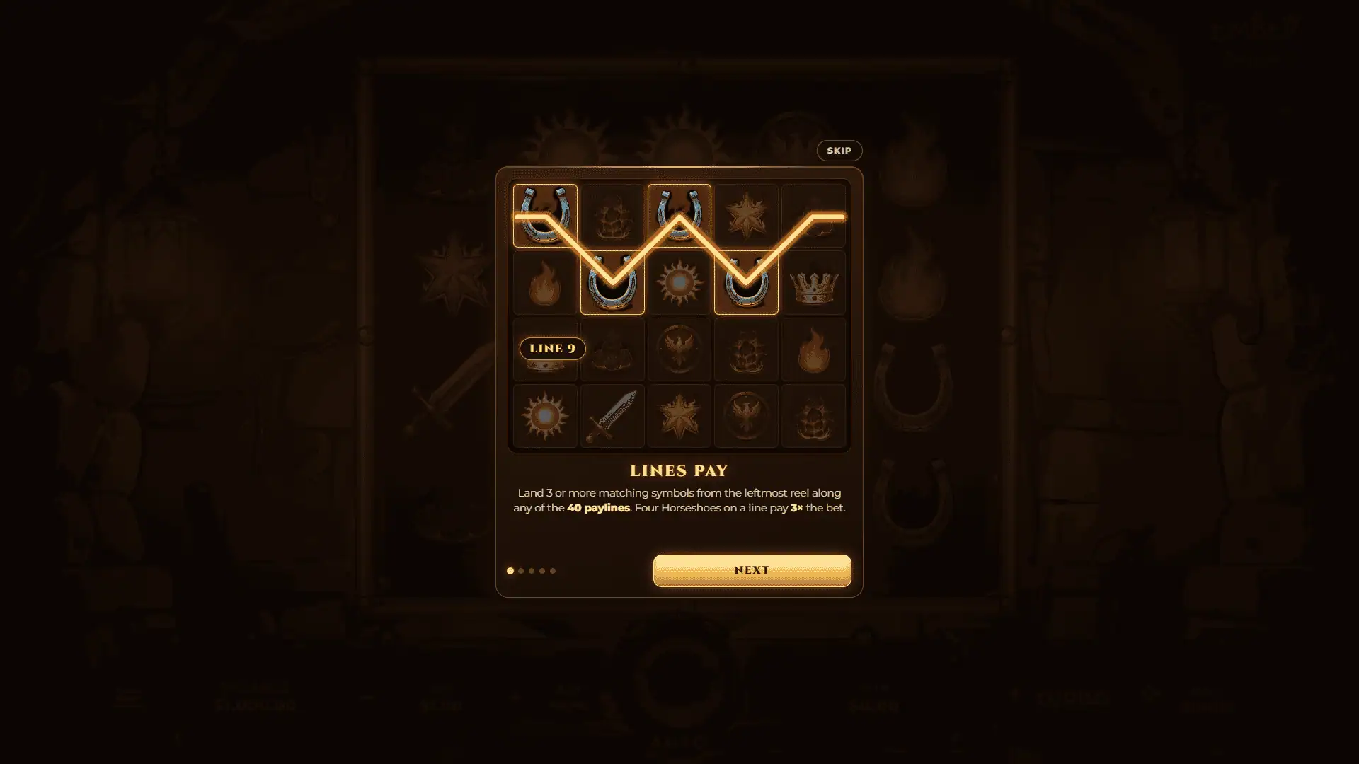 Ember Ascension slot intro screen