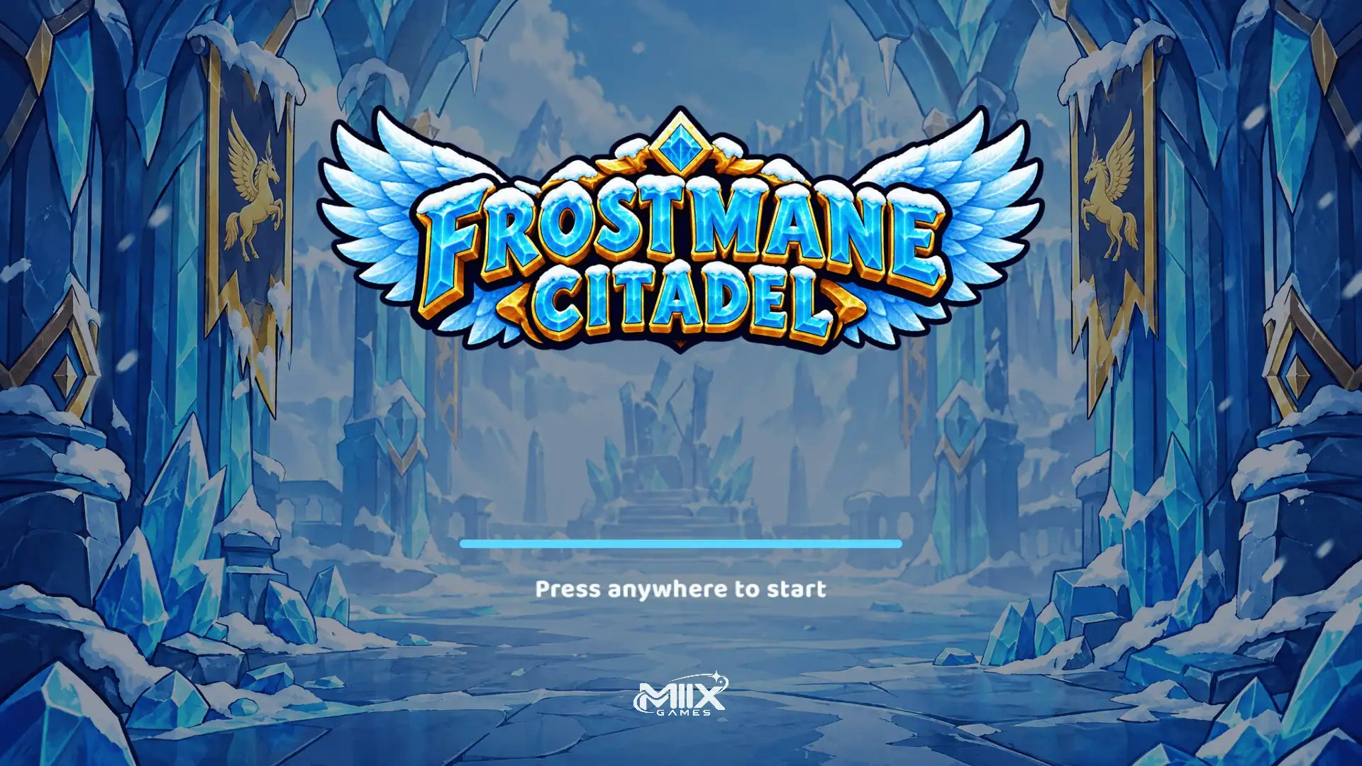 Frostmane Citadel slot intro screen