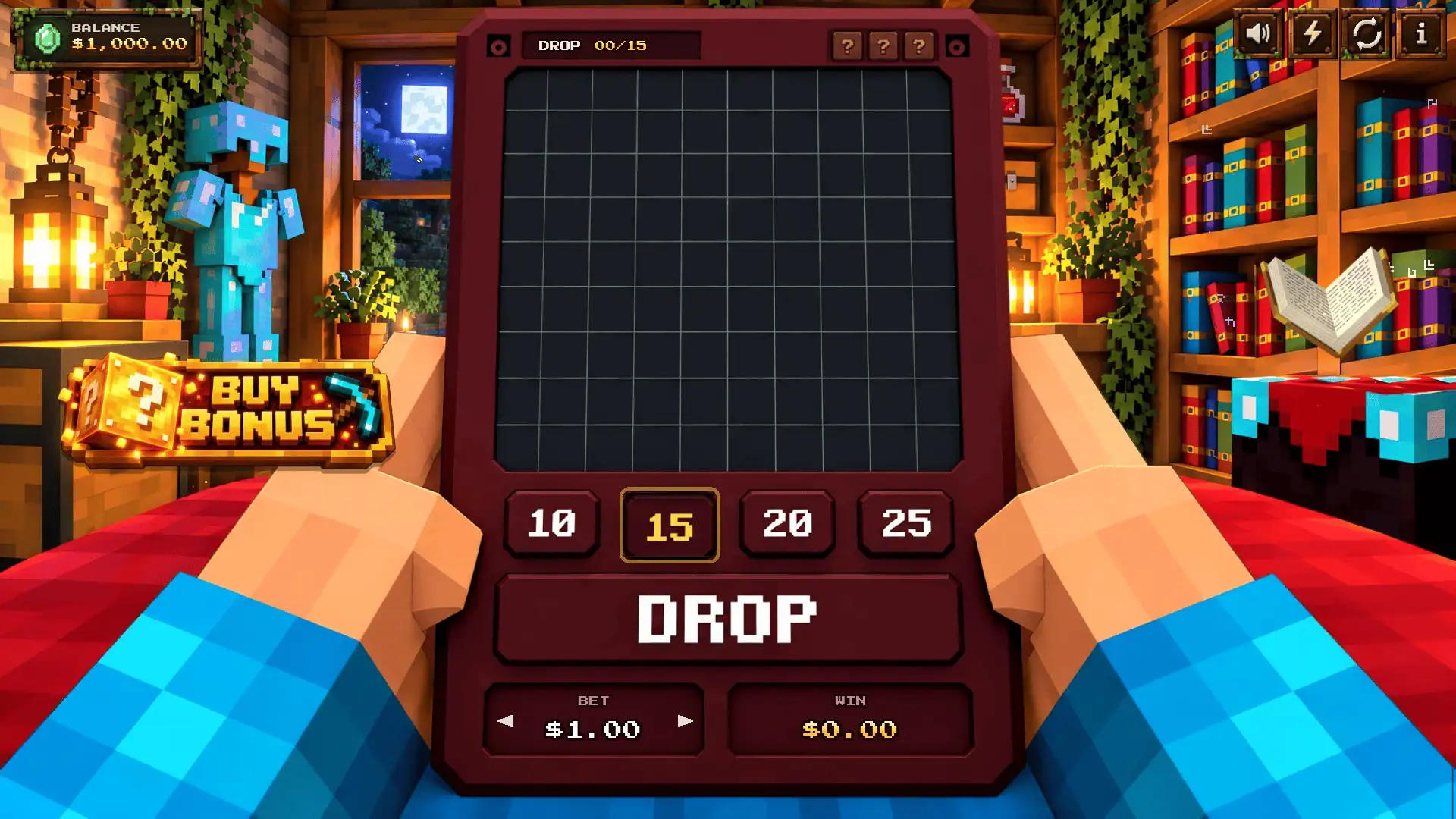 Mine Block slot gameplay reels