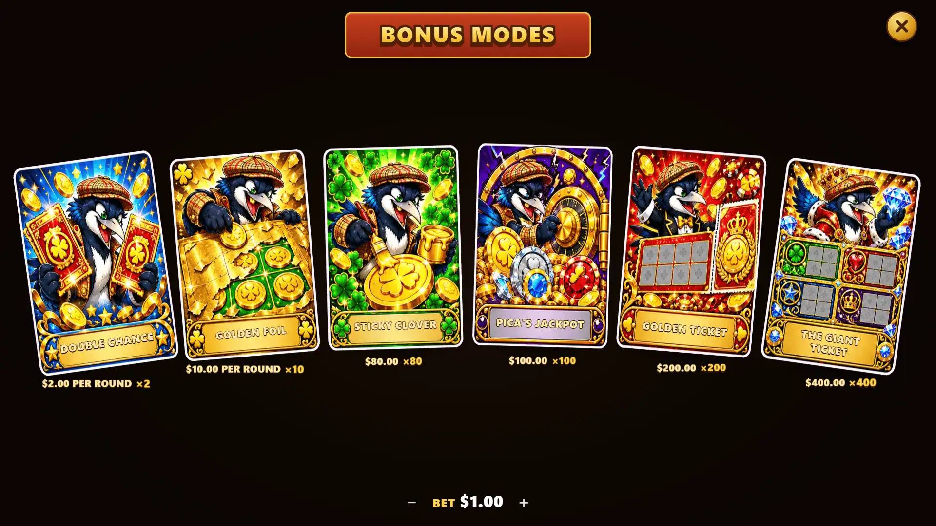 Scratch Magpie bonus buy menu