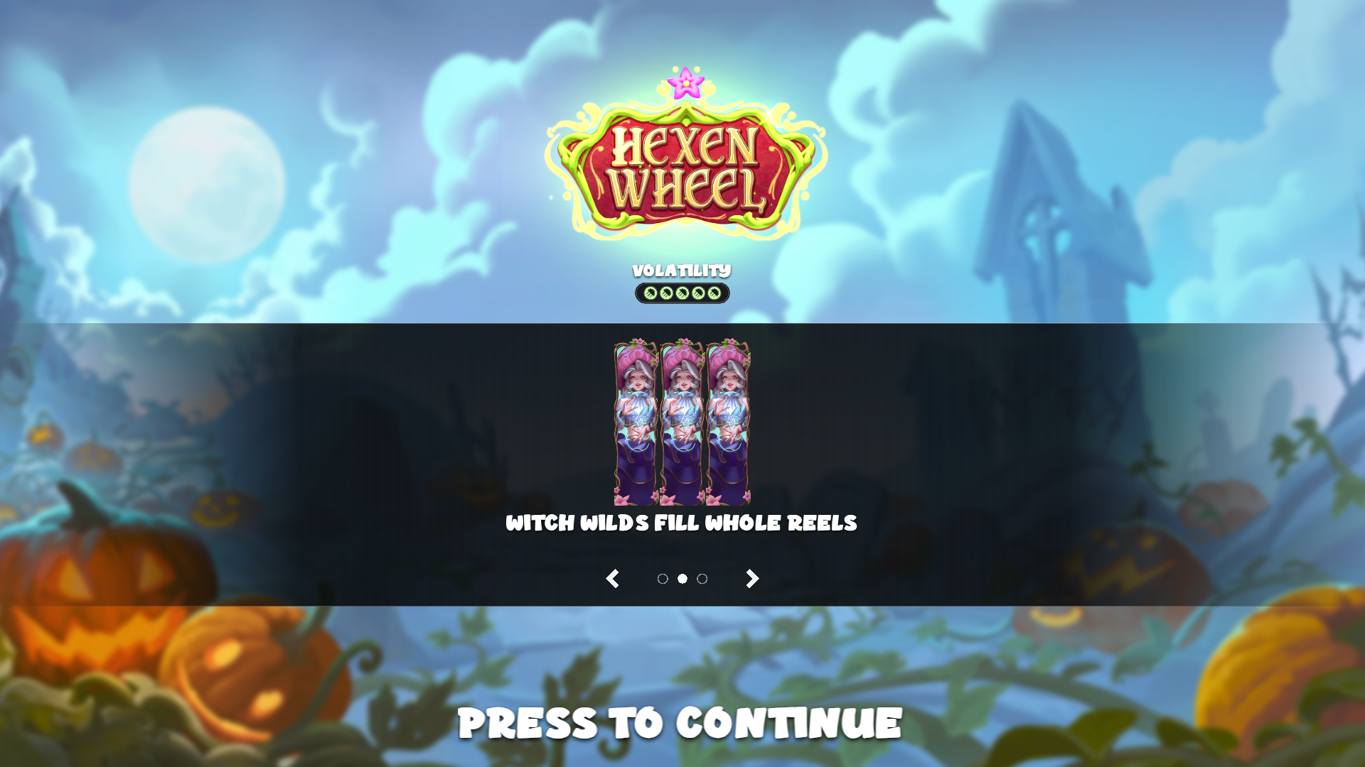 Hexen Wheel slot intro screen