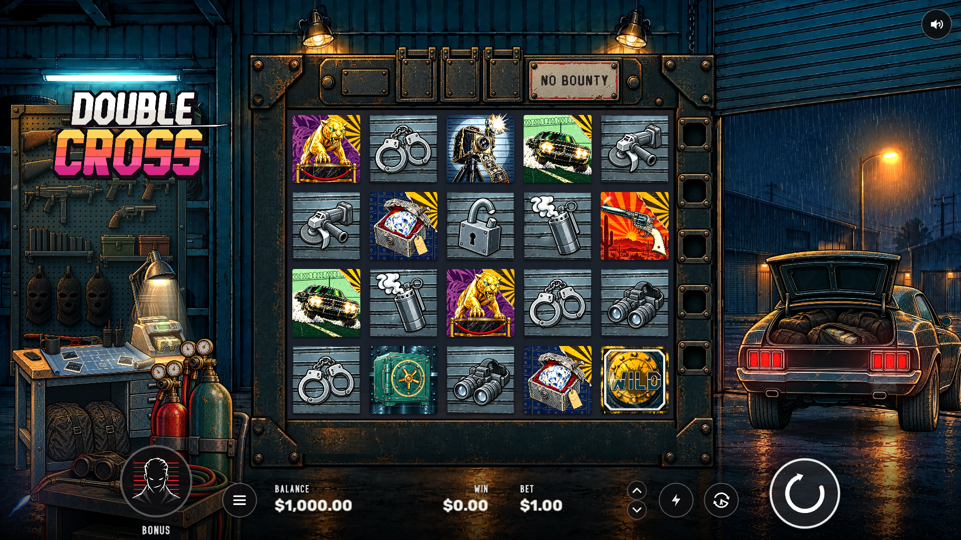 Double Cross slot gameplay reels