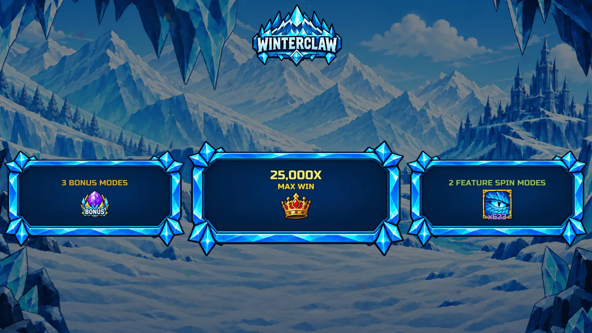 Winterclaw slot intro screen