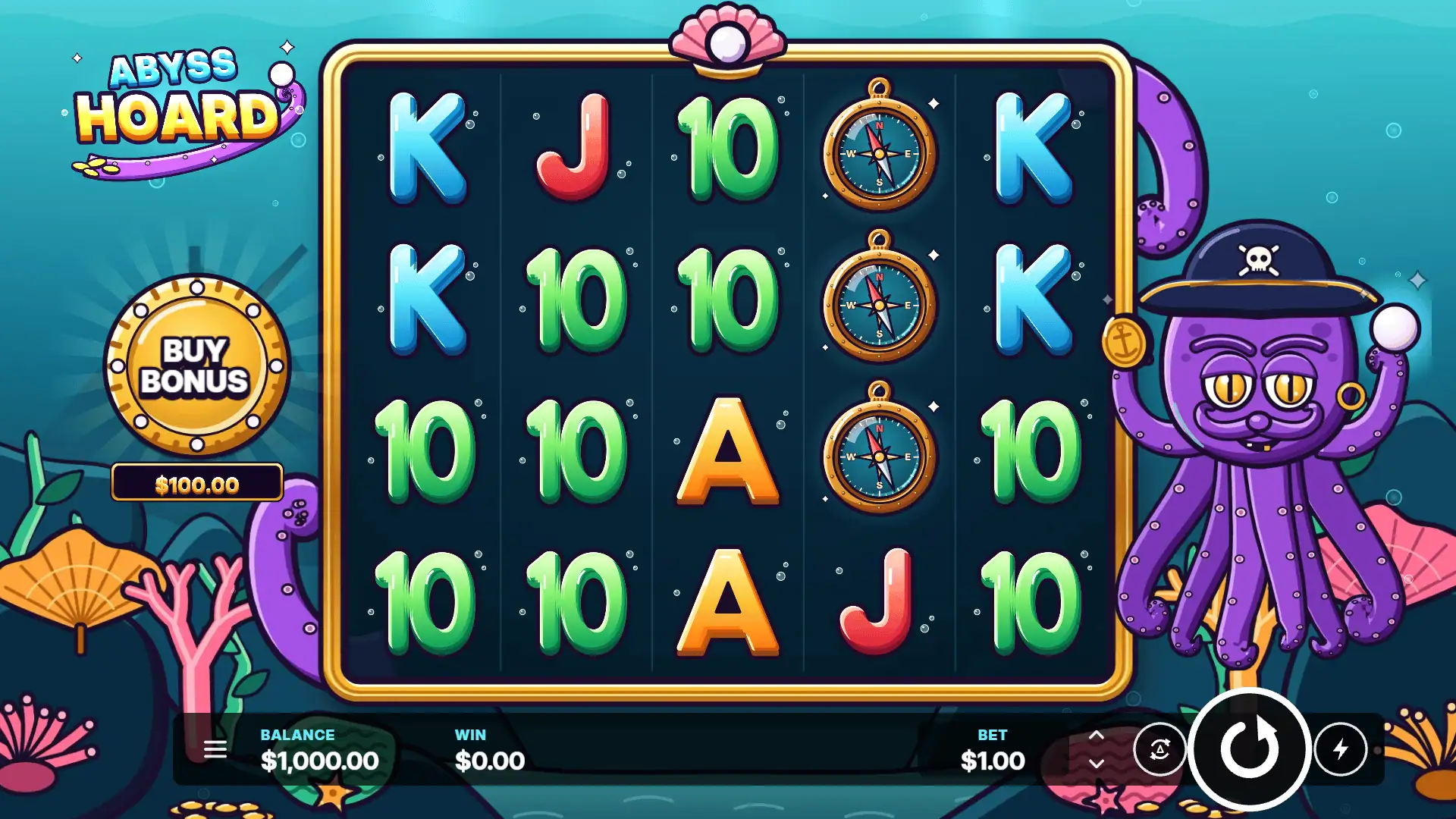 Abyss Hoard slot gameplay reels