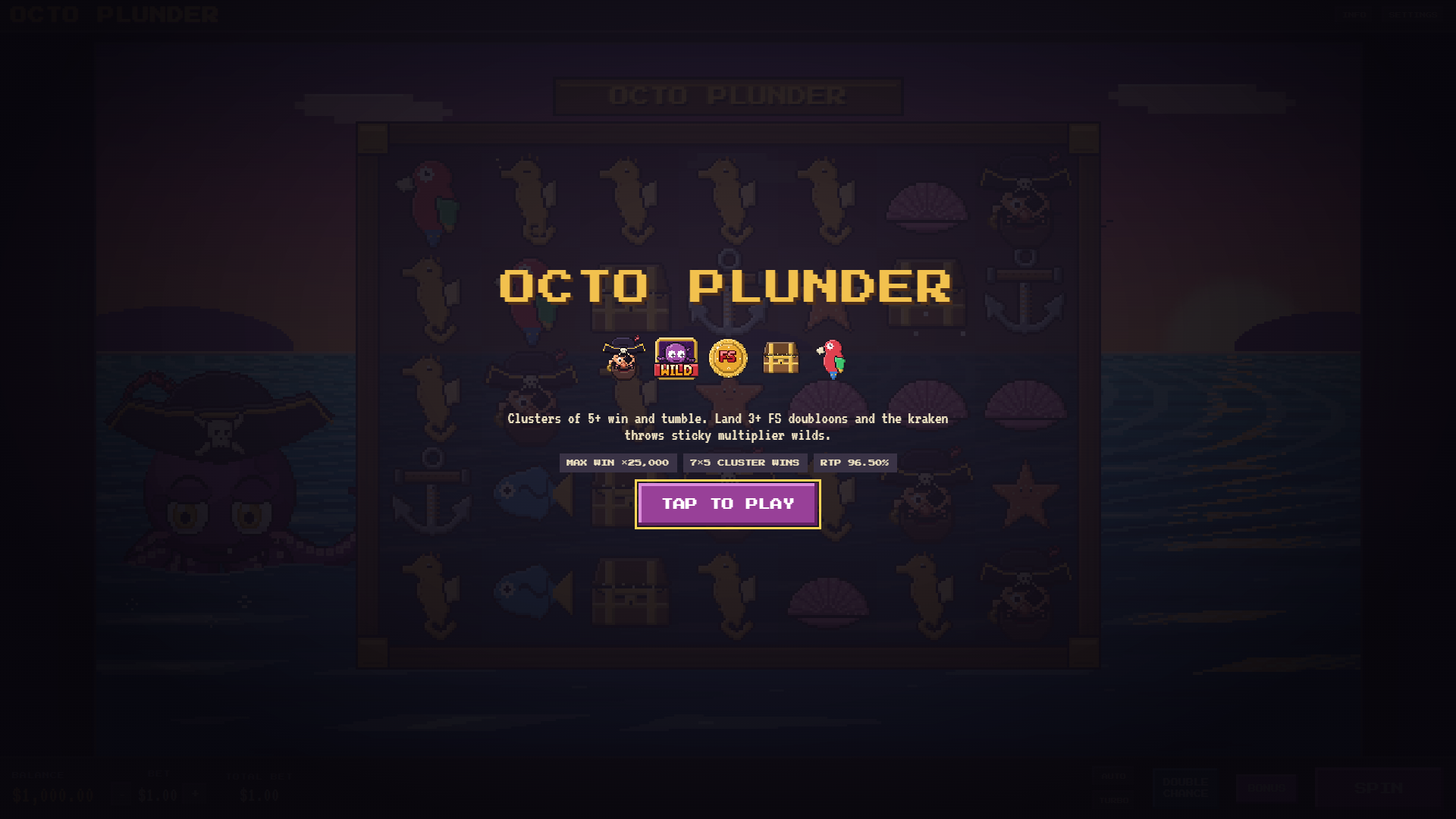 Octo Plunder slot intro screen