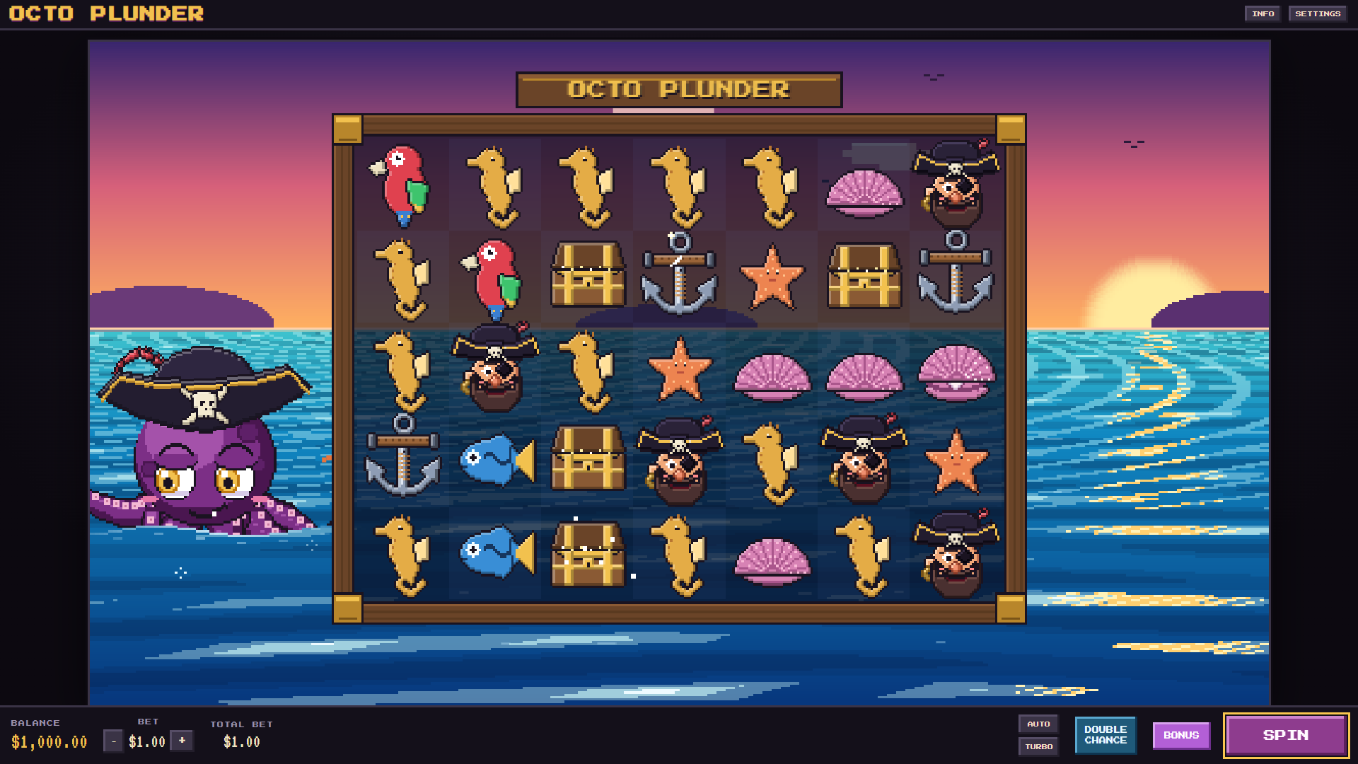 Octo Plunder slot gameplay reels