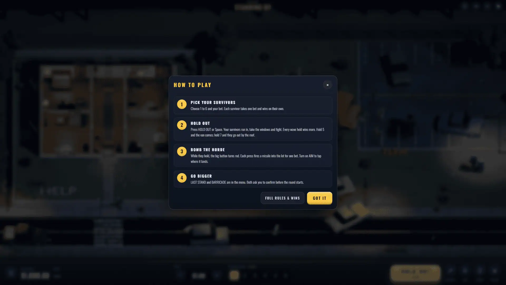 Undead Survival ClickPlay slot intro screen