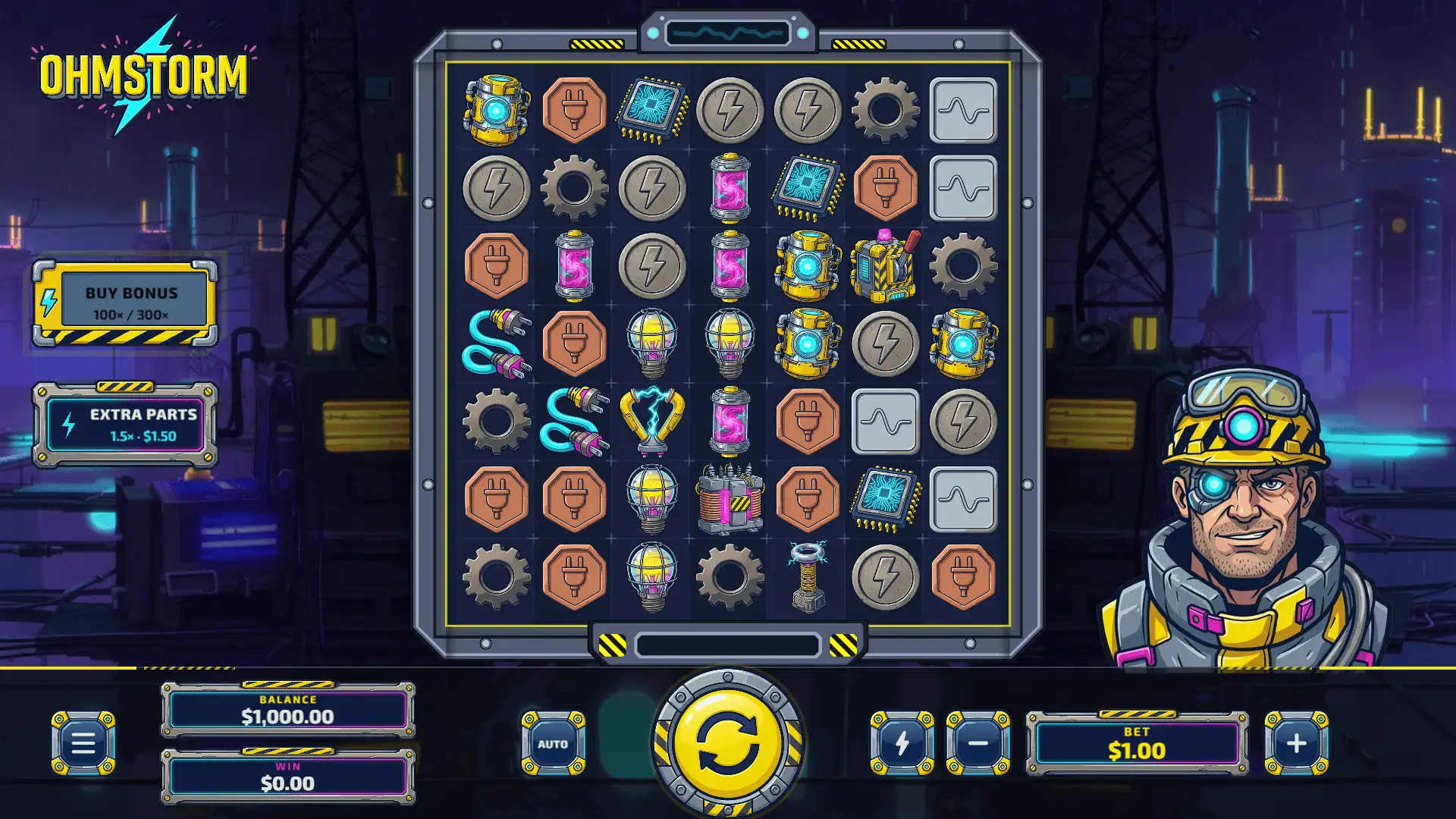 Ohmstorm slot gameplay reels