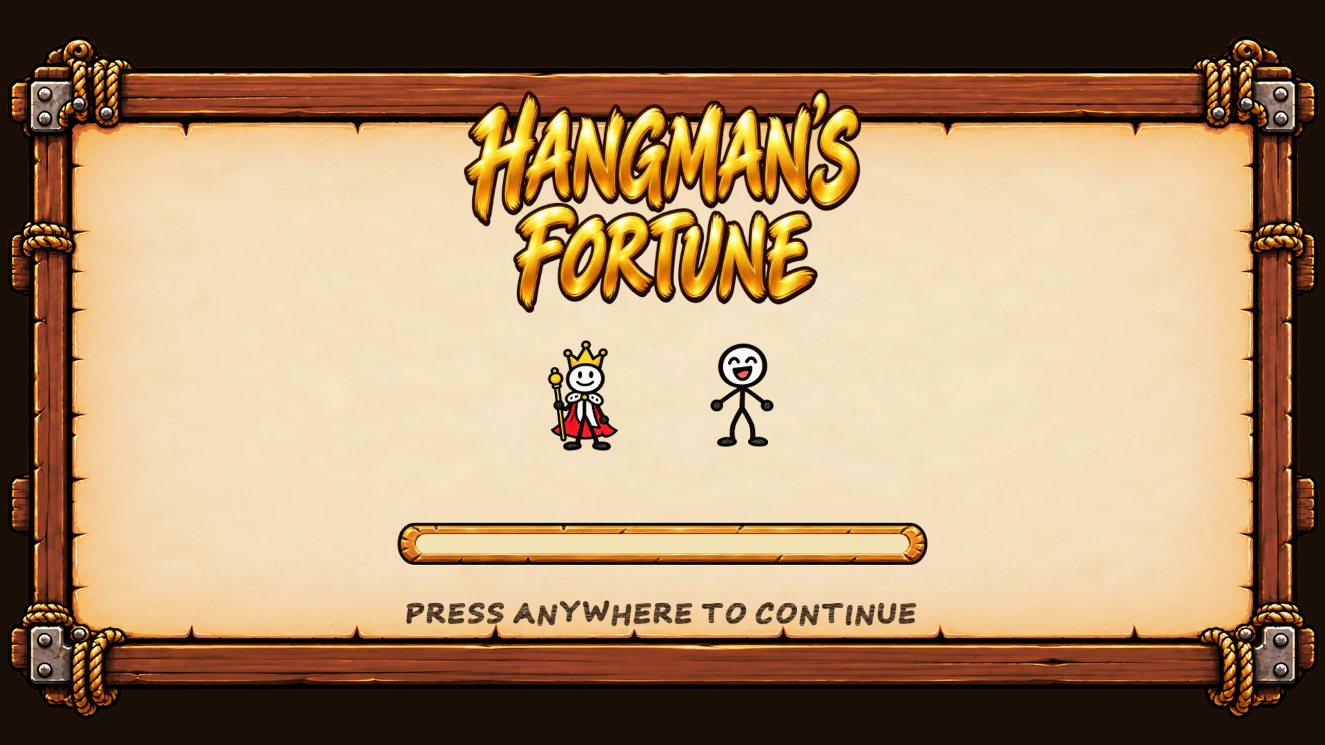Hangman's Fortune slot intro screen