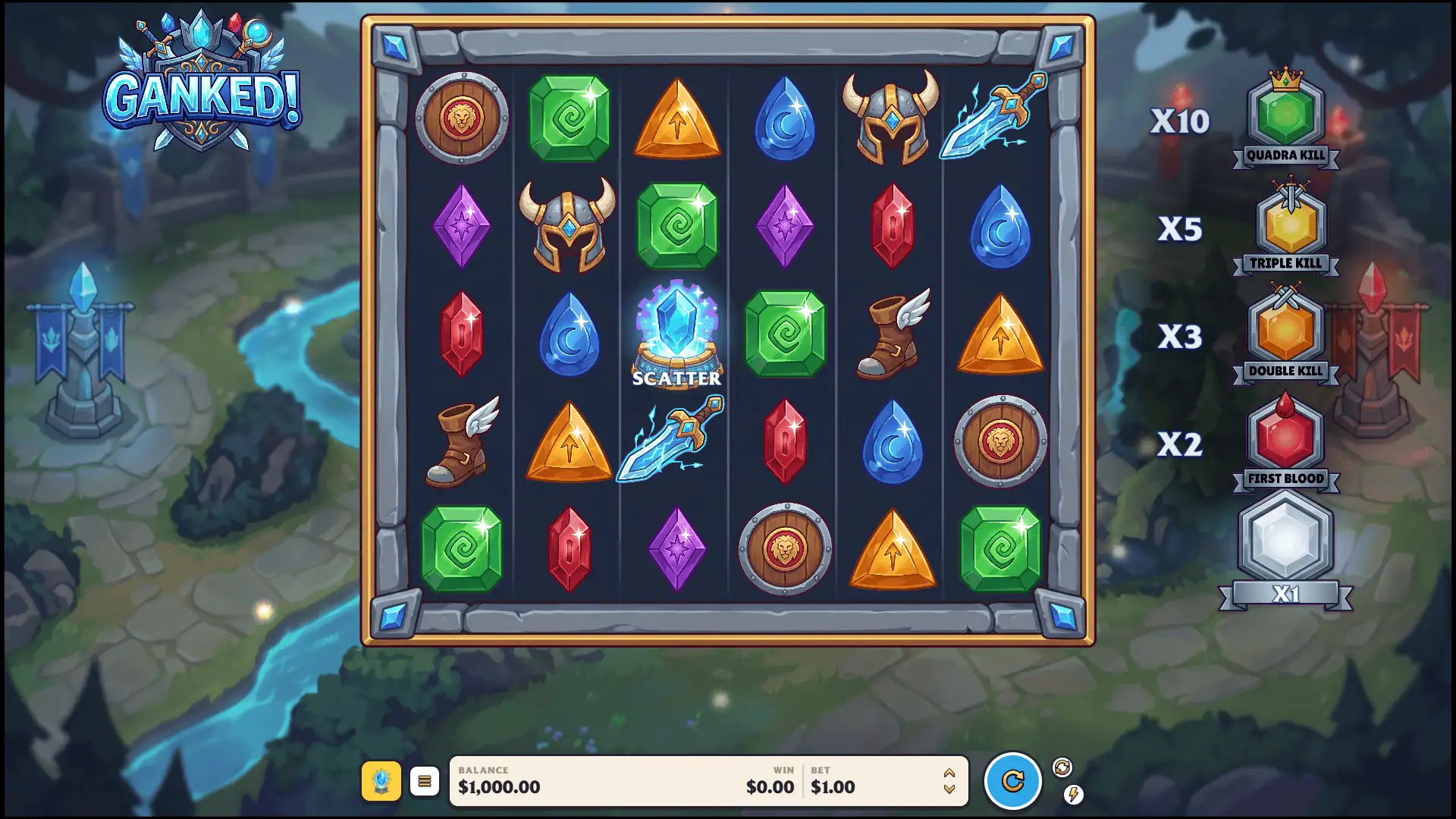 Ganked slot gameplay reels