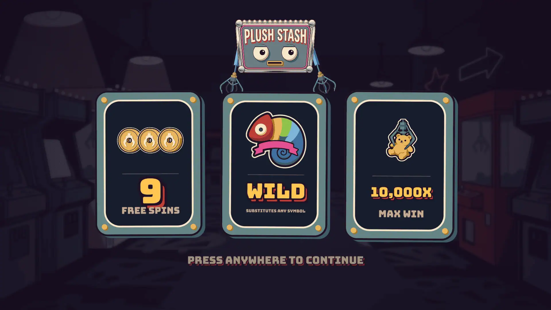 Plush Stash slot intro screen
