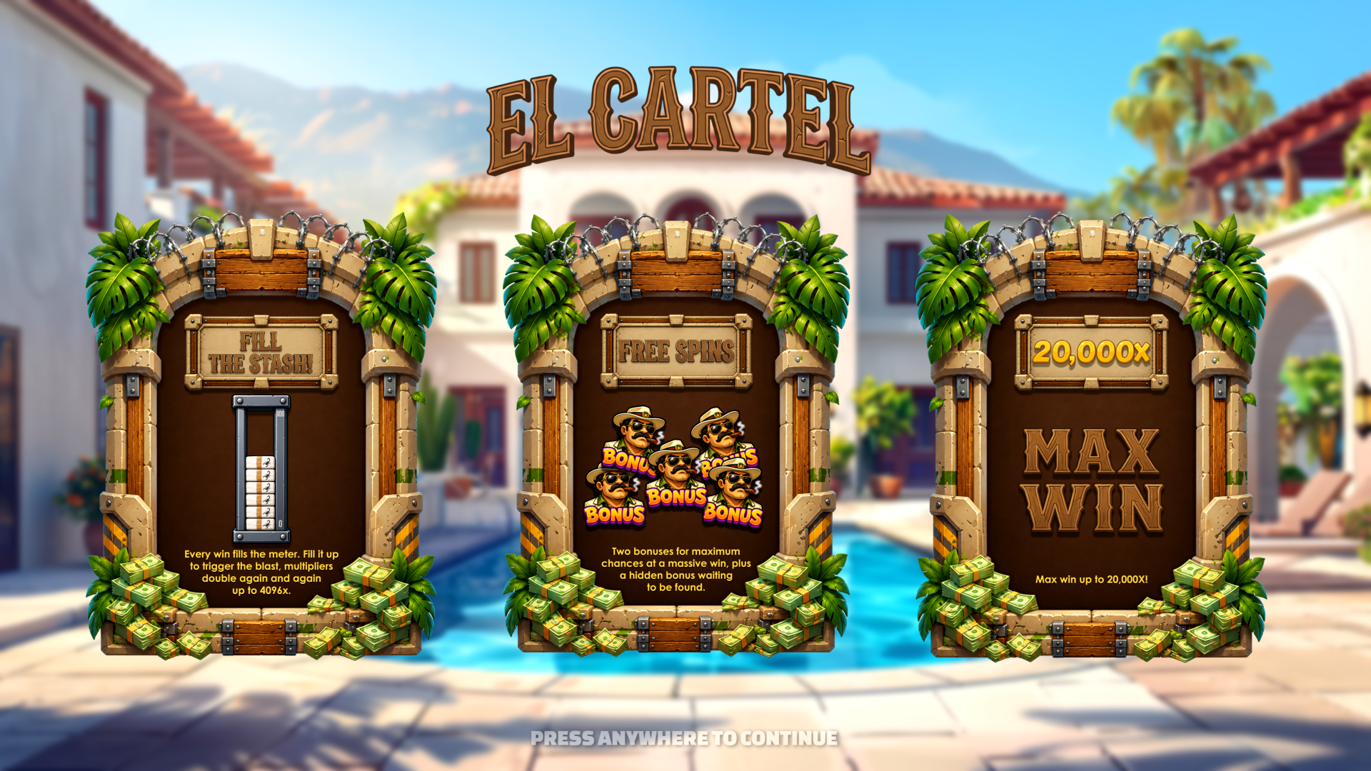 El Cartel slot intro screen