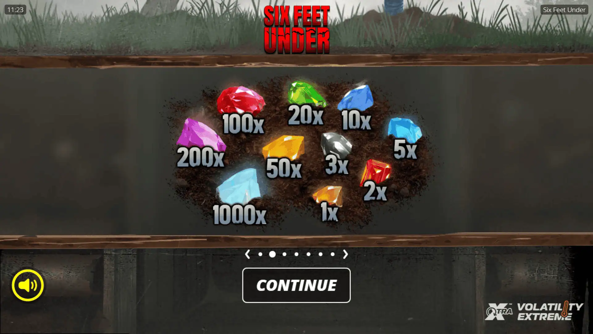 Six Feet Under slot intro screen
