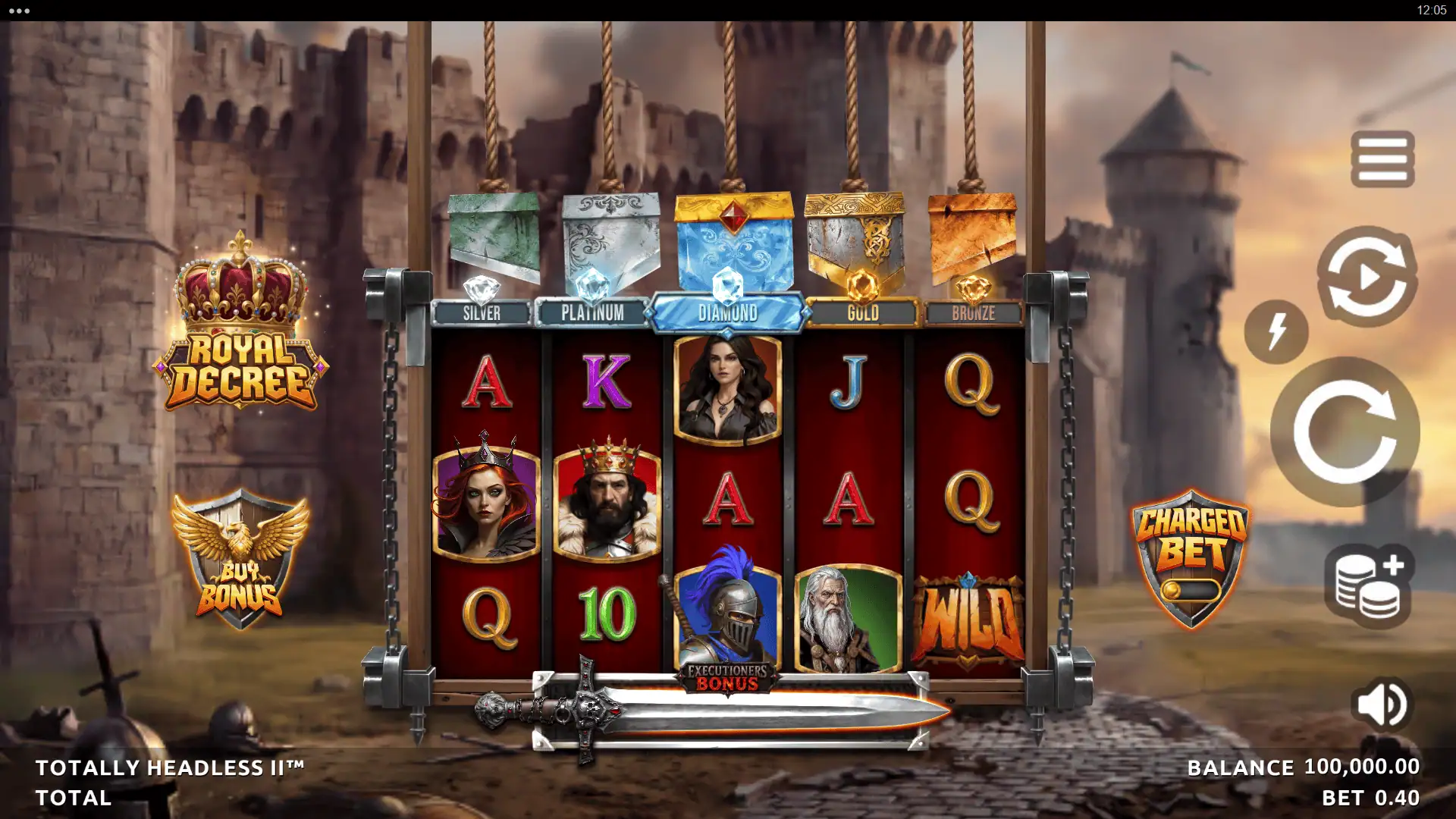 Totally Headless II slot gameplay reels