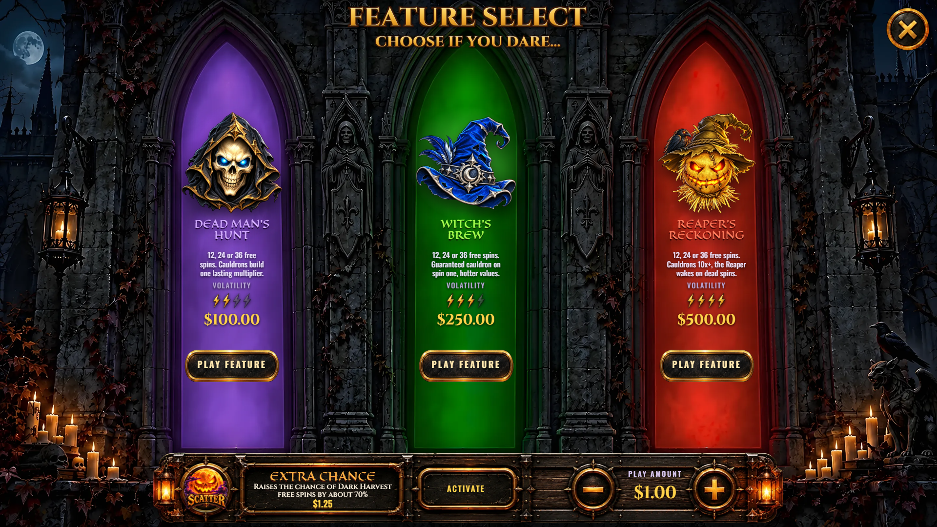 Haunted Haus bonus buy menu