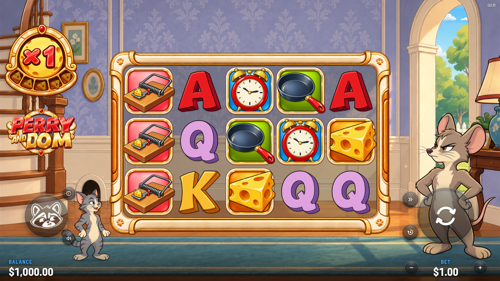 Perry And Dom slot gameplay reels