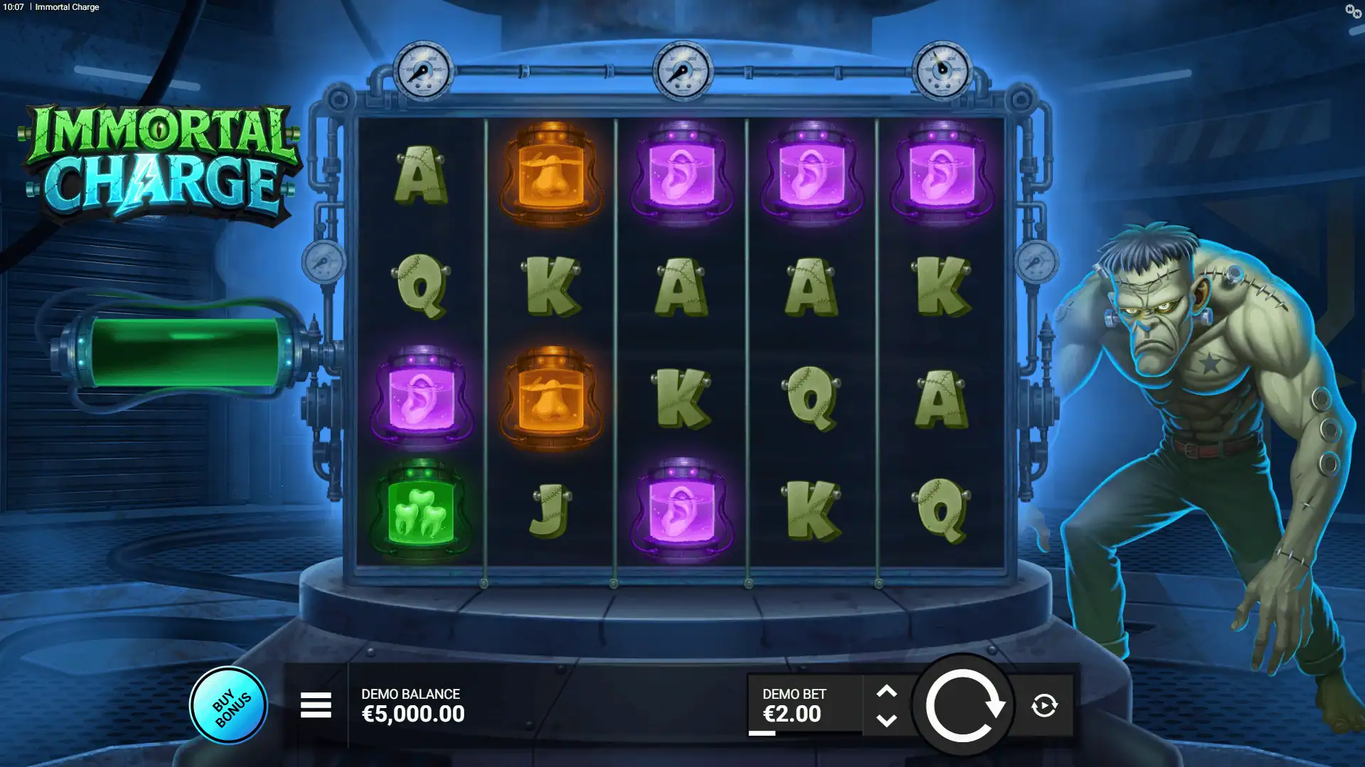 Immortal Charge slot gameplay reels