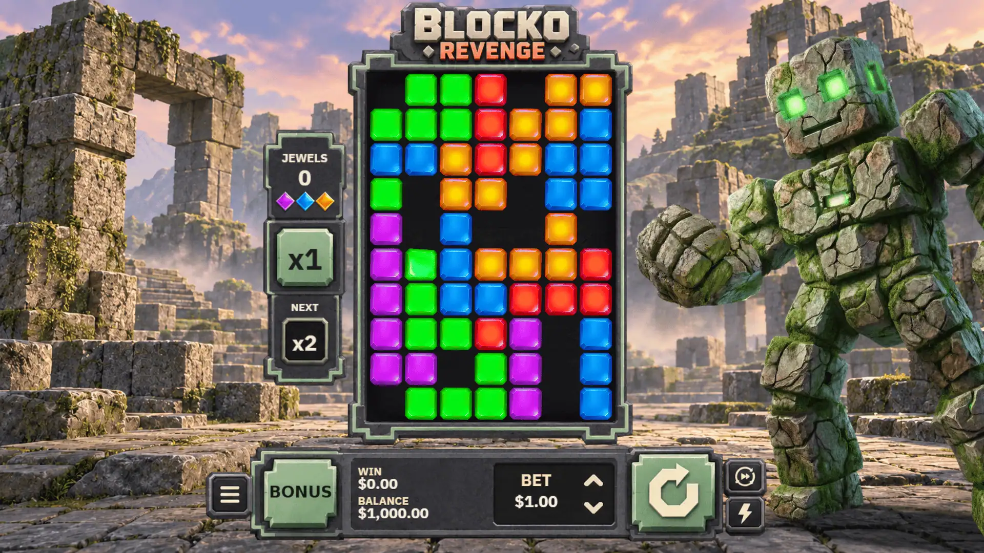 Blocko Revenge slot gameplay reels