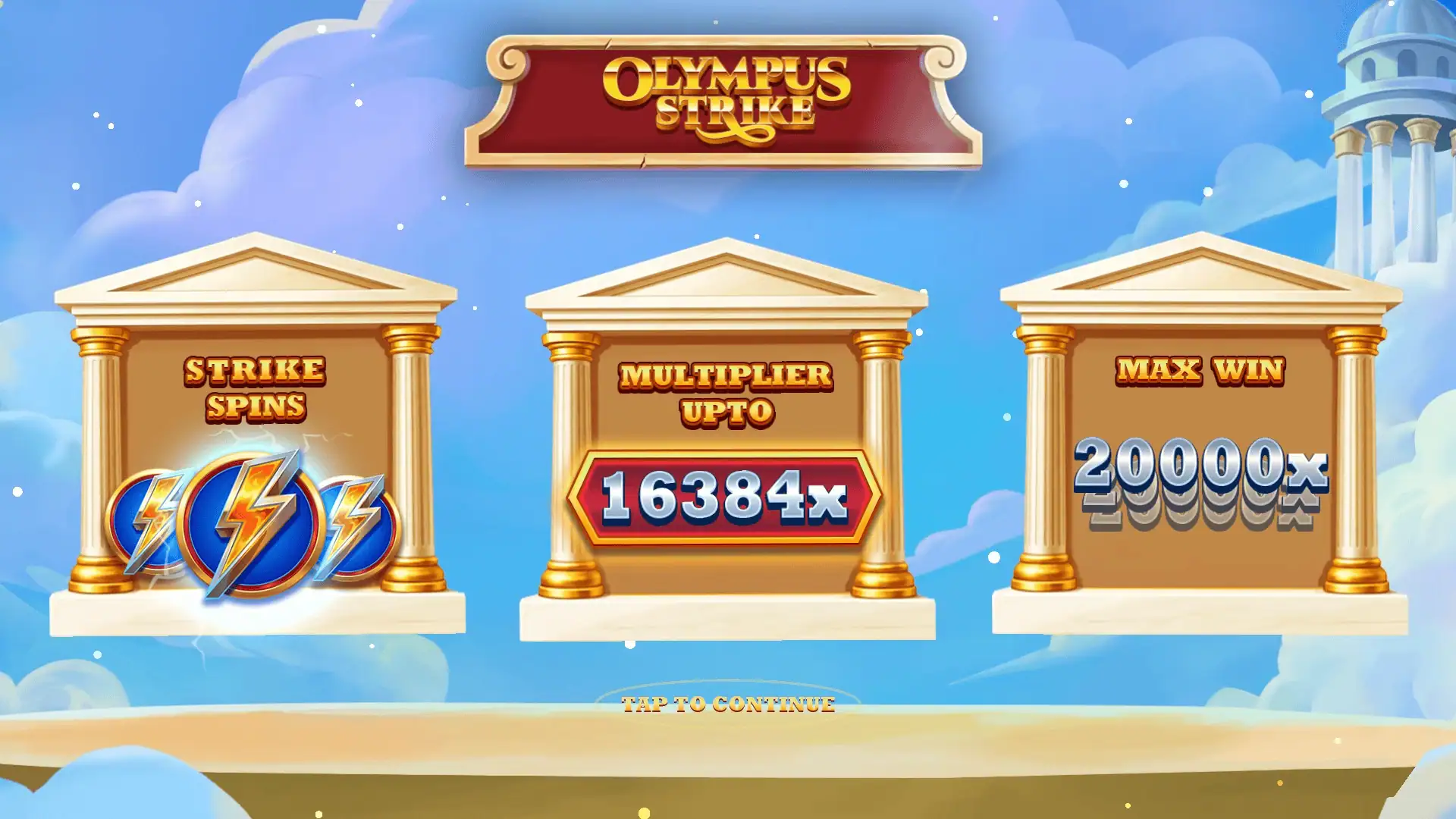 Olympus Strike slot intro screen